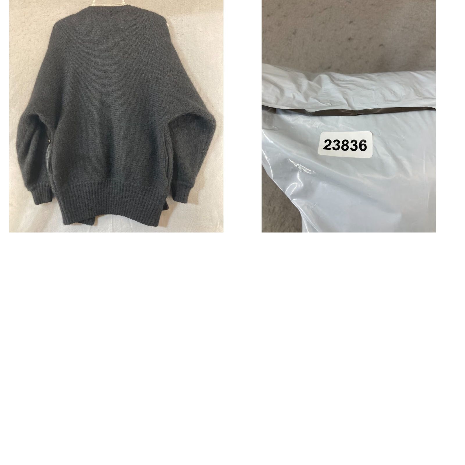 Vera Pelle VINTAGE Vera Pelle Cardigan Medium Black Wool Blend Made in Italy Long Sleeve V-Neck Pockets 80s 90s Womens Size M / US 6-8 / IT 42-44 - 8 Thumbnail