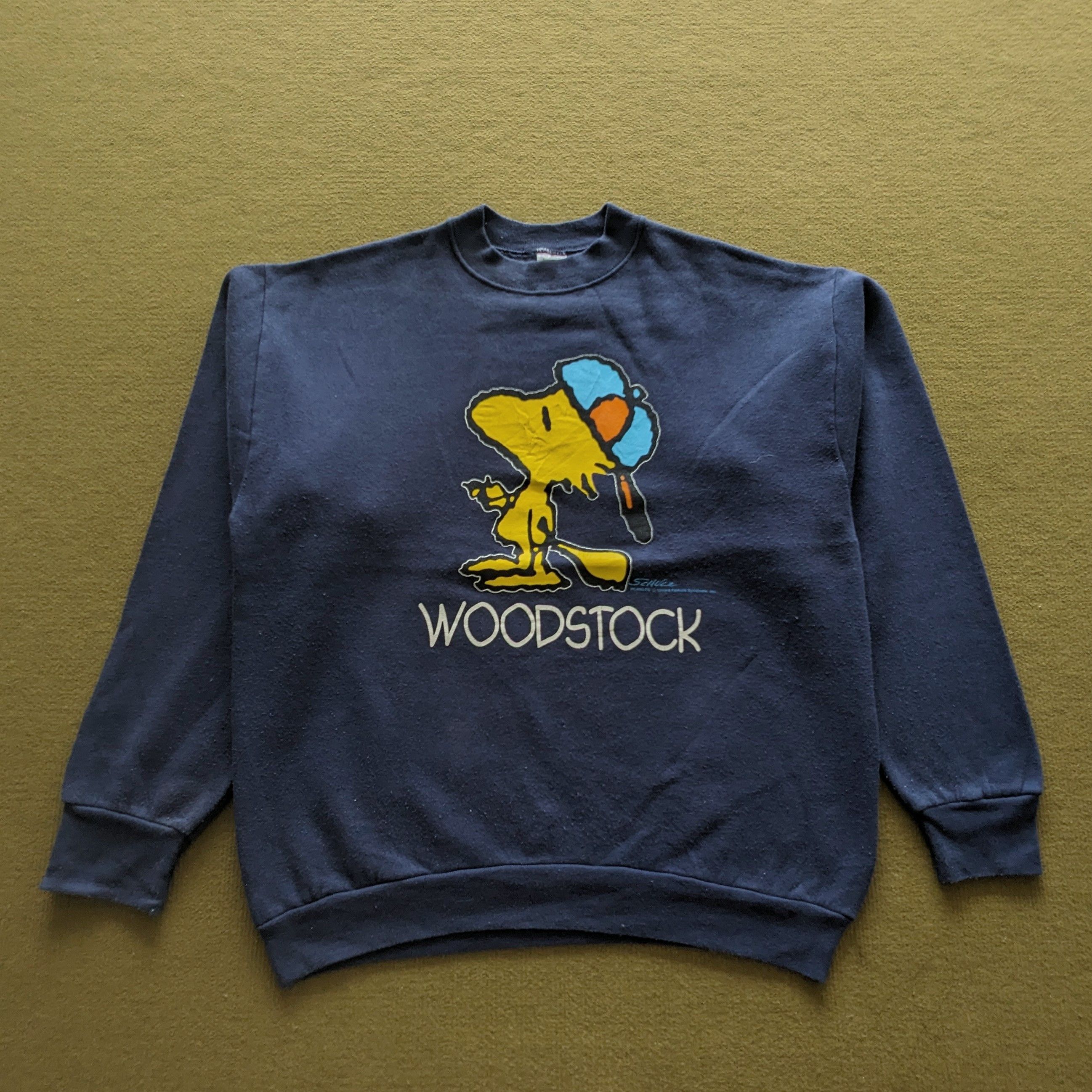 80〜90s PEANUTS WOODSTOCK vintage スウェット Vintage Snoopy WOODSTOCK Peanuts Cartoon Sweatshirt