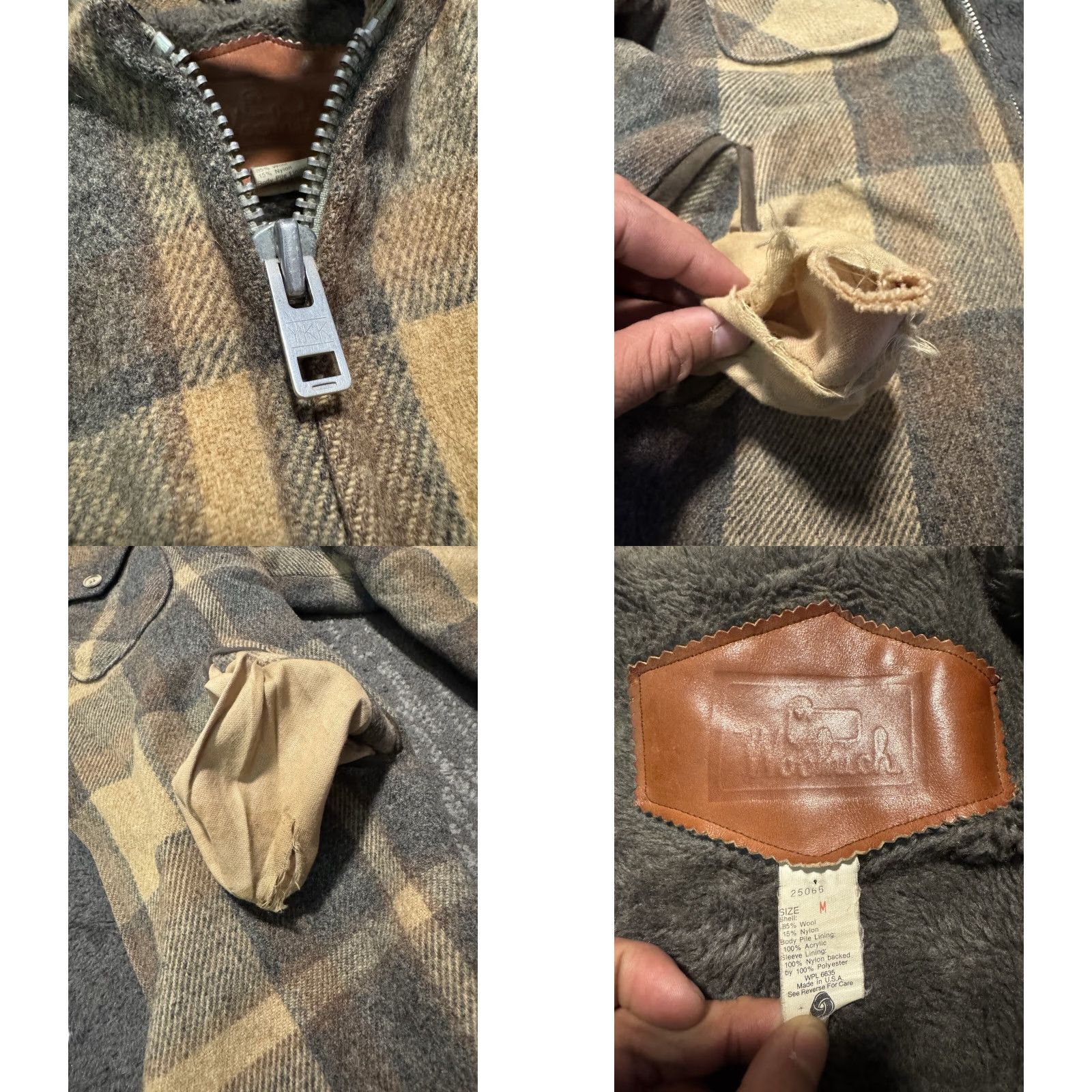 Vintage VINTAGE Woolrich Wool Blanket Fleece Lined Coat Jacket Plaid Wool Coat M Blue Mens 70s 3-in-1 Jacket Size US M / EU 48-50 / 2 - 10 Thumbnail
