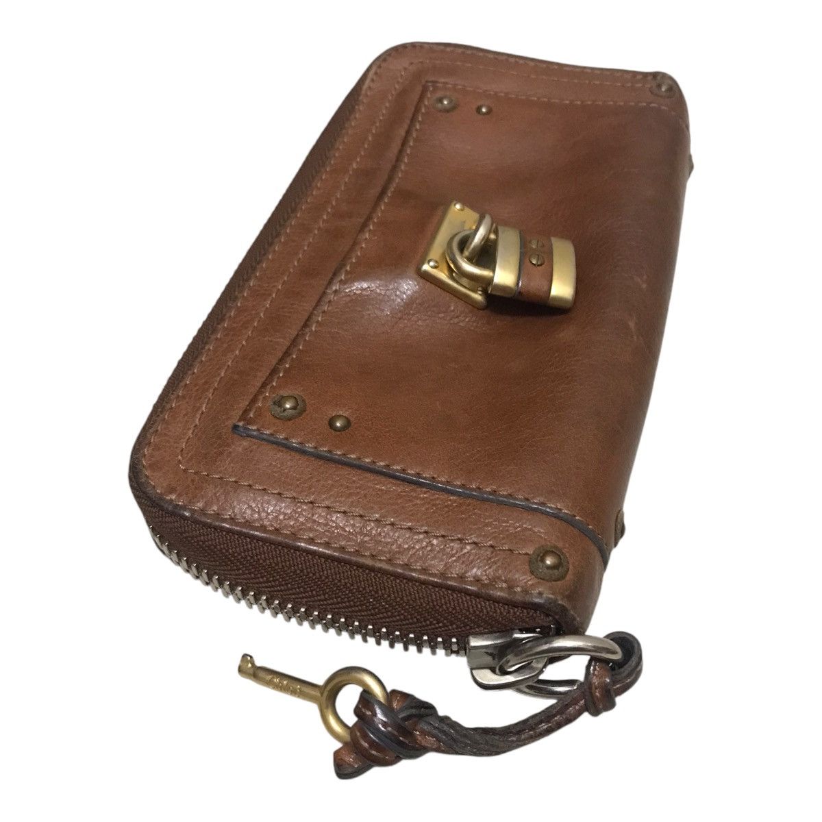 Chloe Chloe Brown Paddington Leather Wallet Size ONE SIZE - 1 Thumbnail