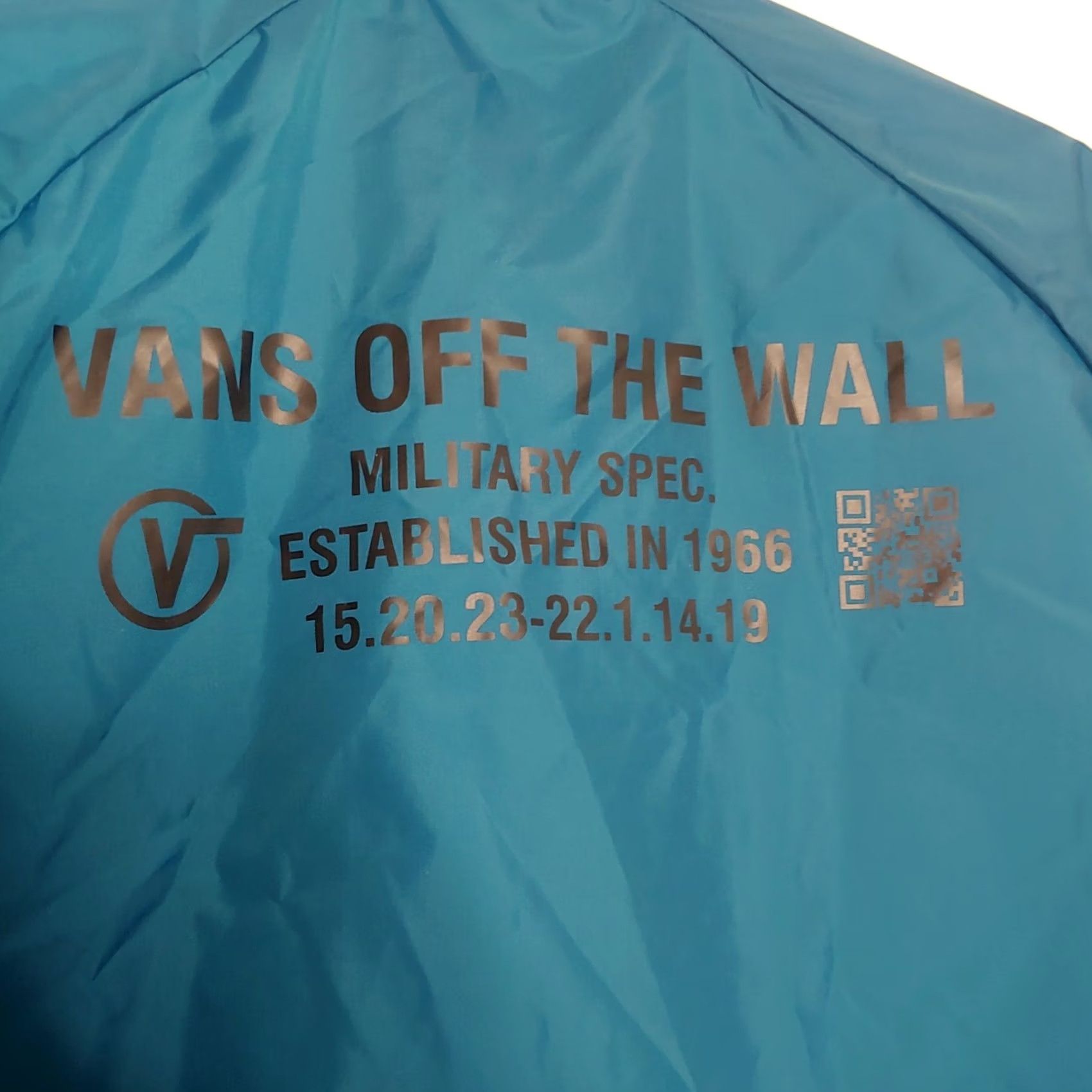 Vans VINTAGE VANS Jacket M Green Off The Wall Teal Snap Retro Skater Military Spec Size US M / EU 48-50 / 2 - 6 Thumbnail