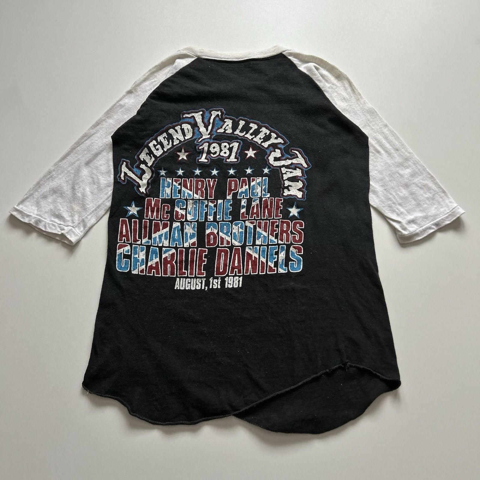 Band Tees × Vintage Vintage 80s Charlie Daniels Raglan Band T Shirt Small Rare Size US S / EU 44-46 / 1 - 3 Thumbnail