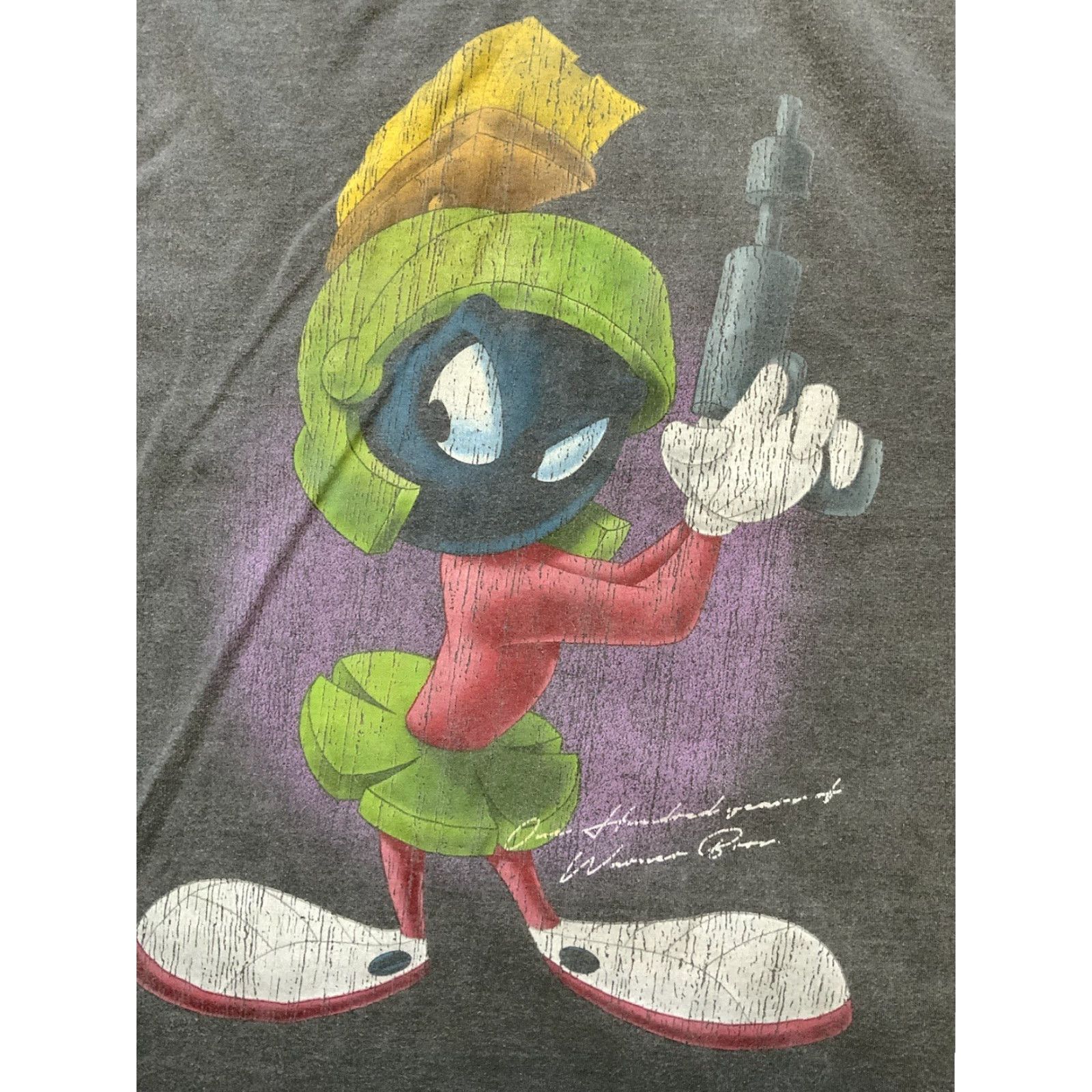 Vintage VINTAGE Warner Bros Looney Tunes X American Thrift Marvin Martian Heavyweight T-Shirt XL Gray Mens S/S Crewneck Size US XL / EU 56 / 4 - 6 Thumbnail