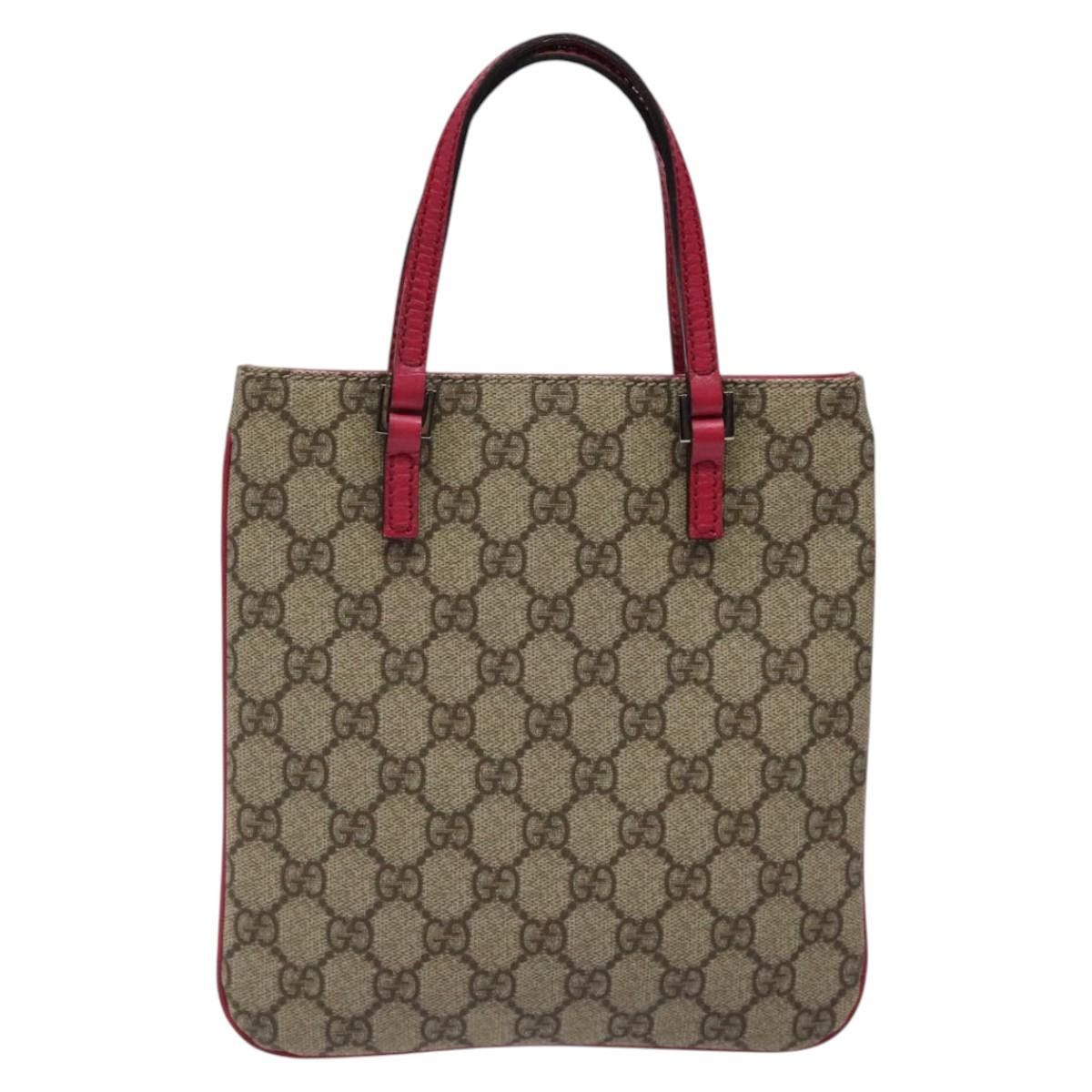 Gucci GUCCI GG Supreme Mini Hand Bag Pvc Leather Beige Size ONE SIZE - 3 Thumbnail