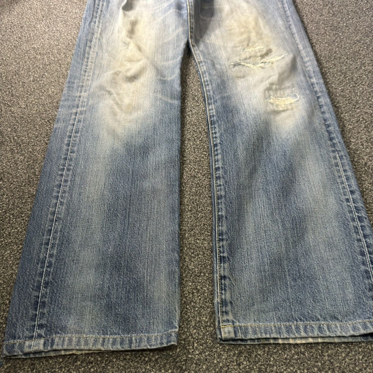 Undercover × Uniqlo 🔥🇯🇵 Archive Vintage 90s Uniqlo S002 UJ Distressed Denim Jeans Size US 34 / EU 50 - 6 Thumbnail