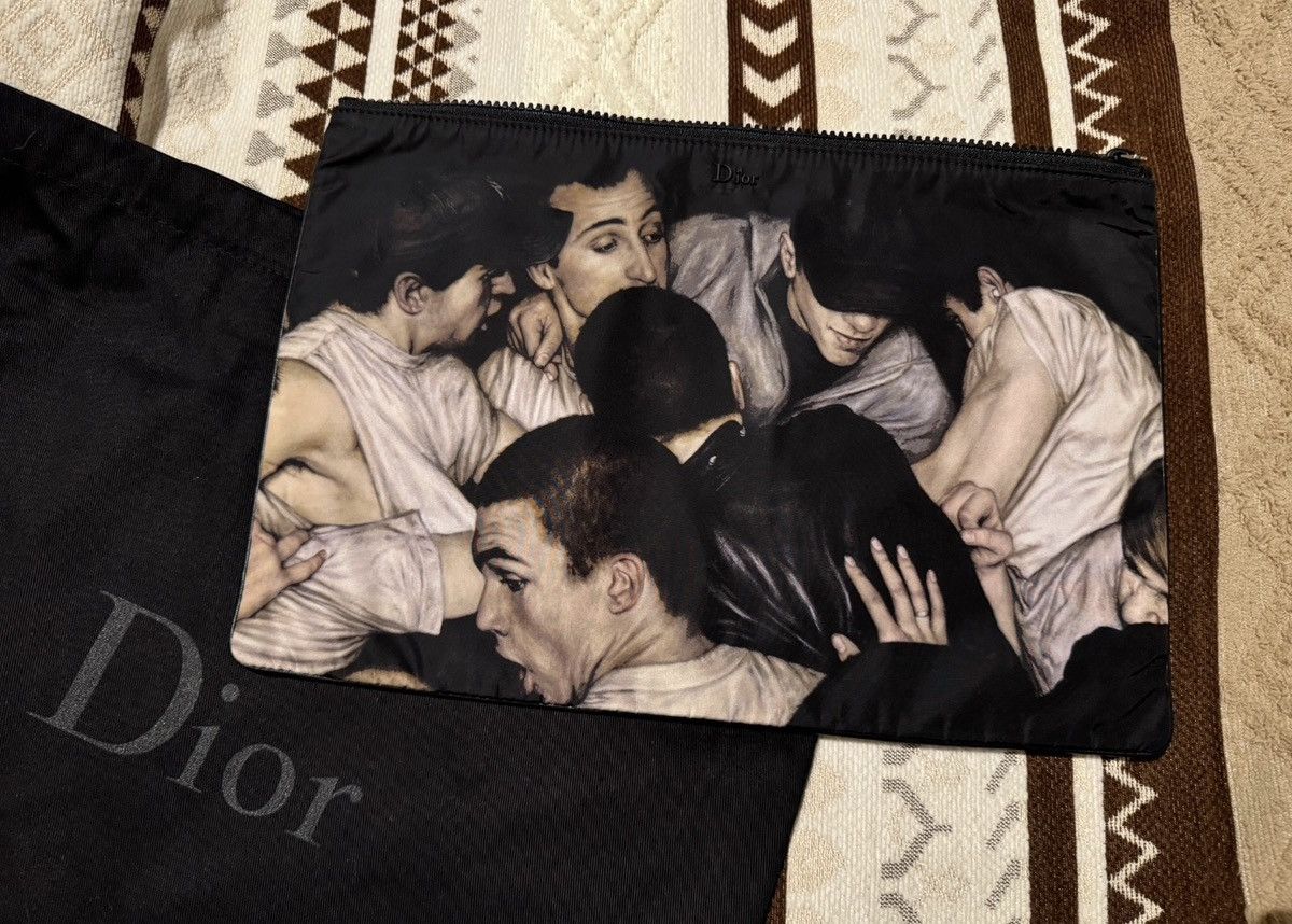Dior Runway Dan Witz x Dior printed nylon canvas clutch bag Size ONE SIZE - 1 Thumbnail