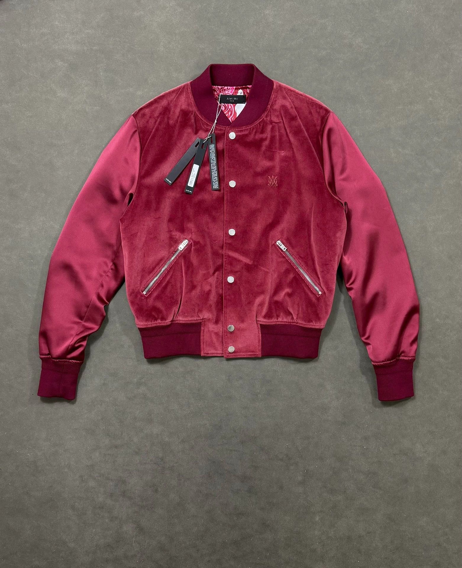 Other Amiri Velvet Satin Bomber Jacket in Burgundy. Size US M / EU 48-50 / 2 - 1 Thumbnail