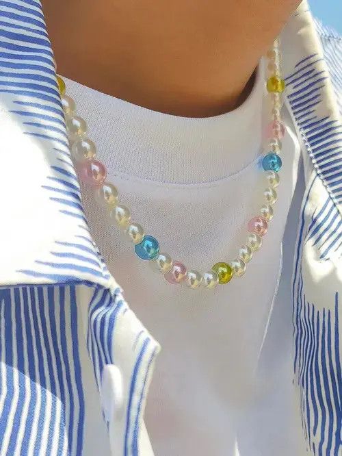 Hypebeast Retro Punk Necklace Pearl Choker Size ONE SIZE - 2 Thumbnail