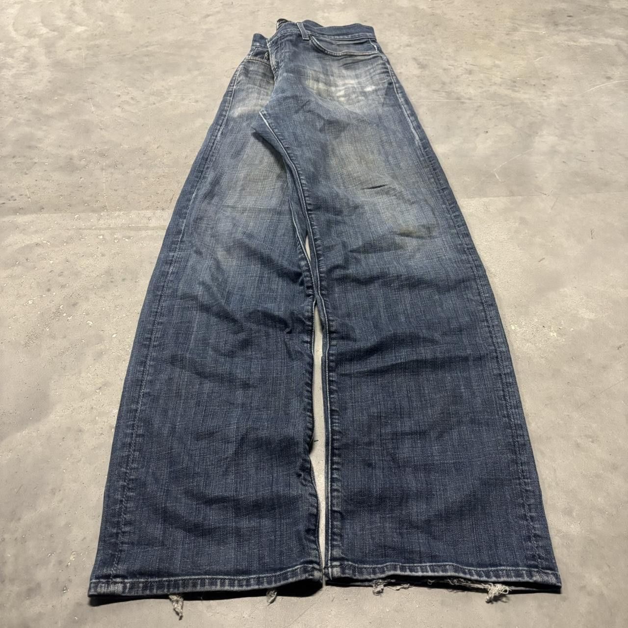 Japanese Brand × Vintage Crazy Vintage Y2K/2000s Grunge Dark Wash Streetwear Denim Jeans! Size US 34 / EU 50 - 3 Thumbnail