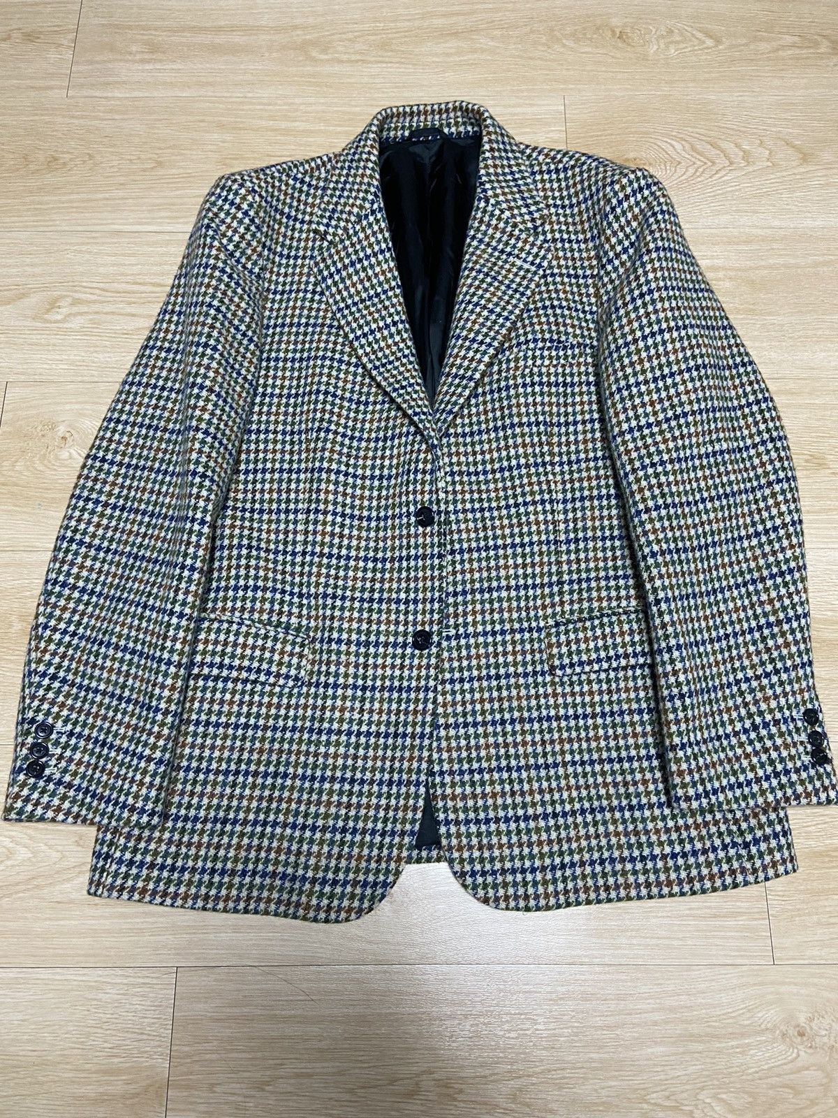 Raf Simons 46 Raf Simons multi color houndtooth blazer jacket Size 46R - 1 Thumbnail