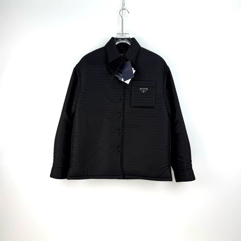 Prada Prada Black full logo metal triangle label down jacket 2502 Size US XXS / EU 40 - 3 Thumbnail