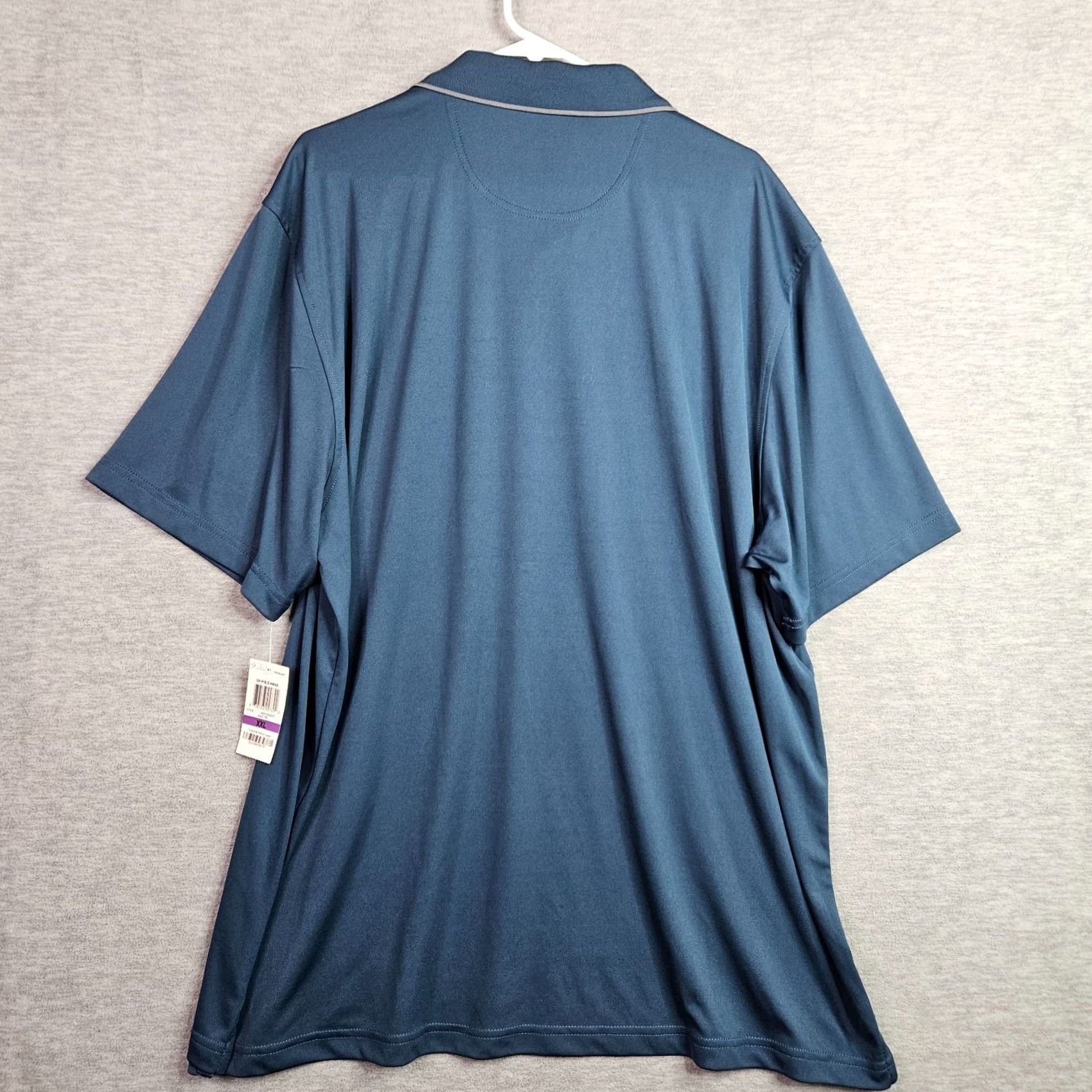 Vintage GREG NORMAN Polo Golf Tee BLUE 2XL Men’s Size XXL Solid Short Sleeve Relaxed Fit Regular Shirt Size US XXL / EU 58 / 5 - 2 Thumbnail