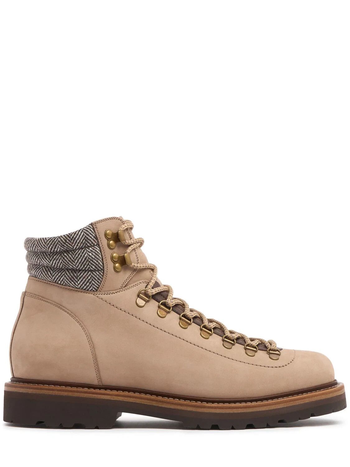 Brunello Cucinelli BRUNELLO CUCINELLI Beige Leather Ankle Boots New Size US 5 / EU 37 - 1 Thumbnail