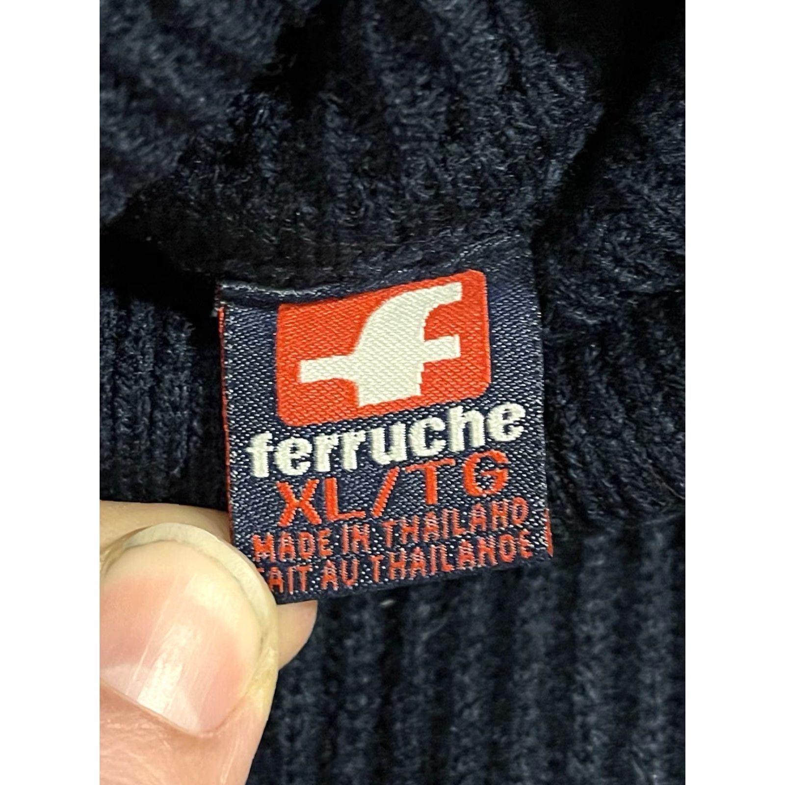 Vintage VINTAGE Ferruche Ribbed Turtleneck Sweater Men’s XL Navy Blue 90s Classic Outdoor Preppy Mens Size US XL / EU 56 / 4 - 6 Thumbnail