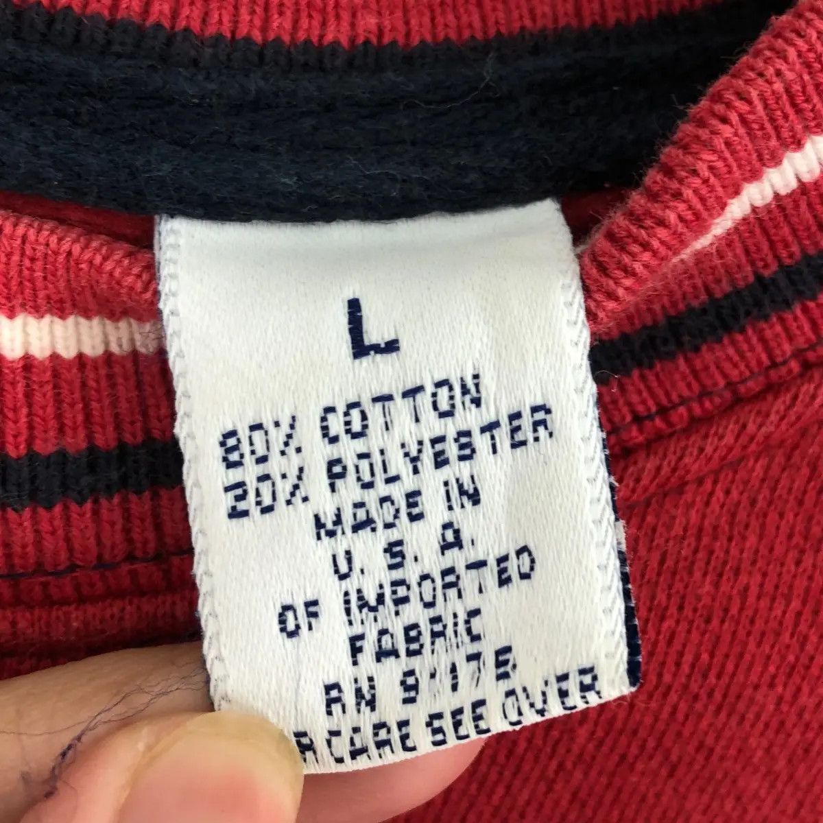 Fila Vintage 90’ FILA ITALIA Embroidered Ringer Red Sweatshirt Size L / US 10 / IT 46 - 7 Thumbnail
