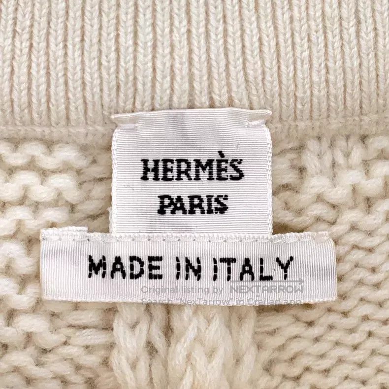 Hermes Hermes Beige H-letter jacquard wool drawstring casual knit Size 42" / US 20 - 5 Thumbnail