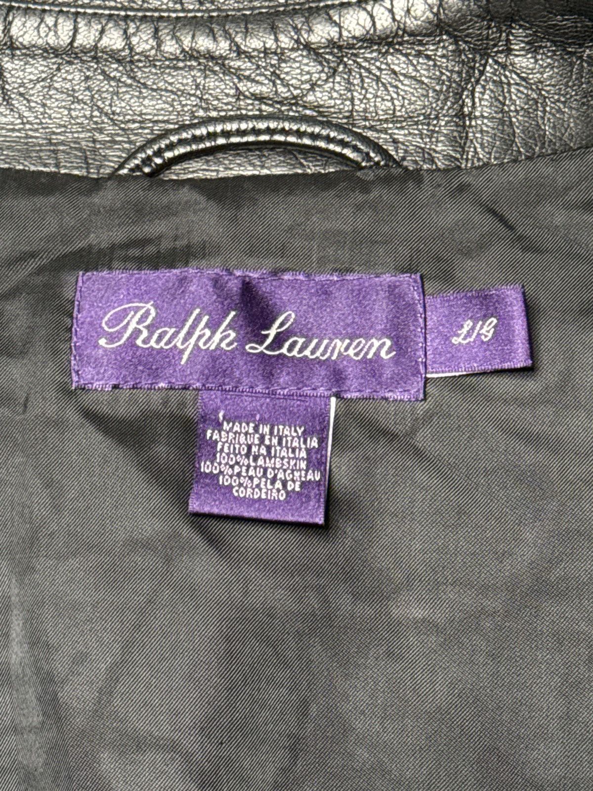 Ralph Lauren Purple Label Black ralph lauren purple label lambskin leather jacket Size US L / EU 52-54 / 3 - 11 Thumbnail