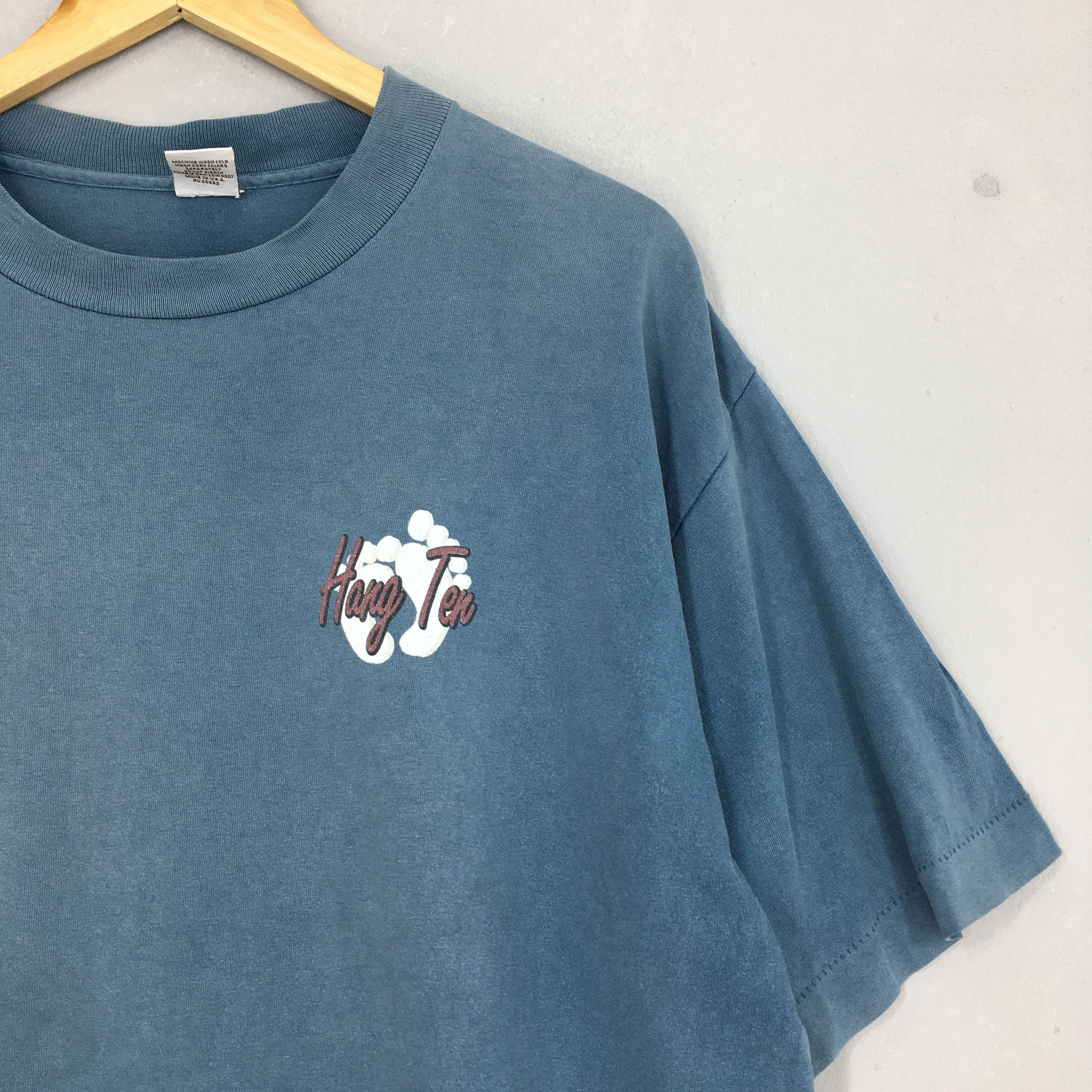 Hang Ten Vintage 80's Hang Ten Surfing Sun Faded T Shirt Large Size US L / EU 52-54 / 3 - 3 Thumbnail