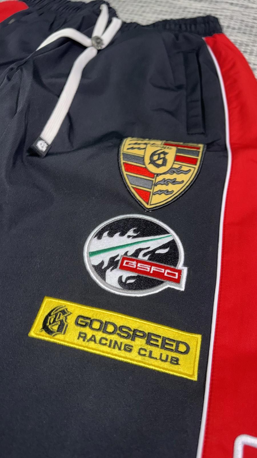 Godspeed Godspeed Black/Red GRC Men's Track Pants Size US 32 / EU 48 - 2 Thumbnail