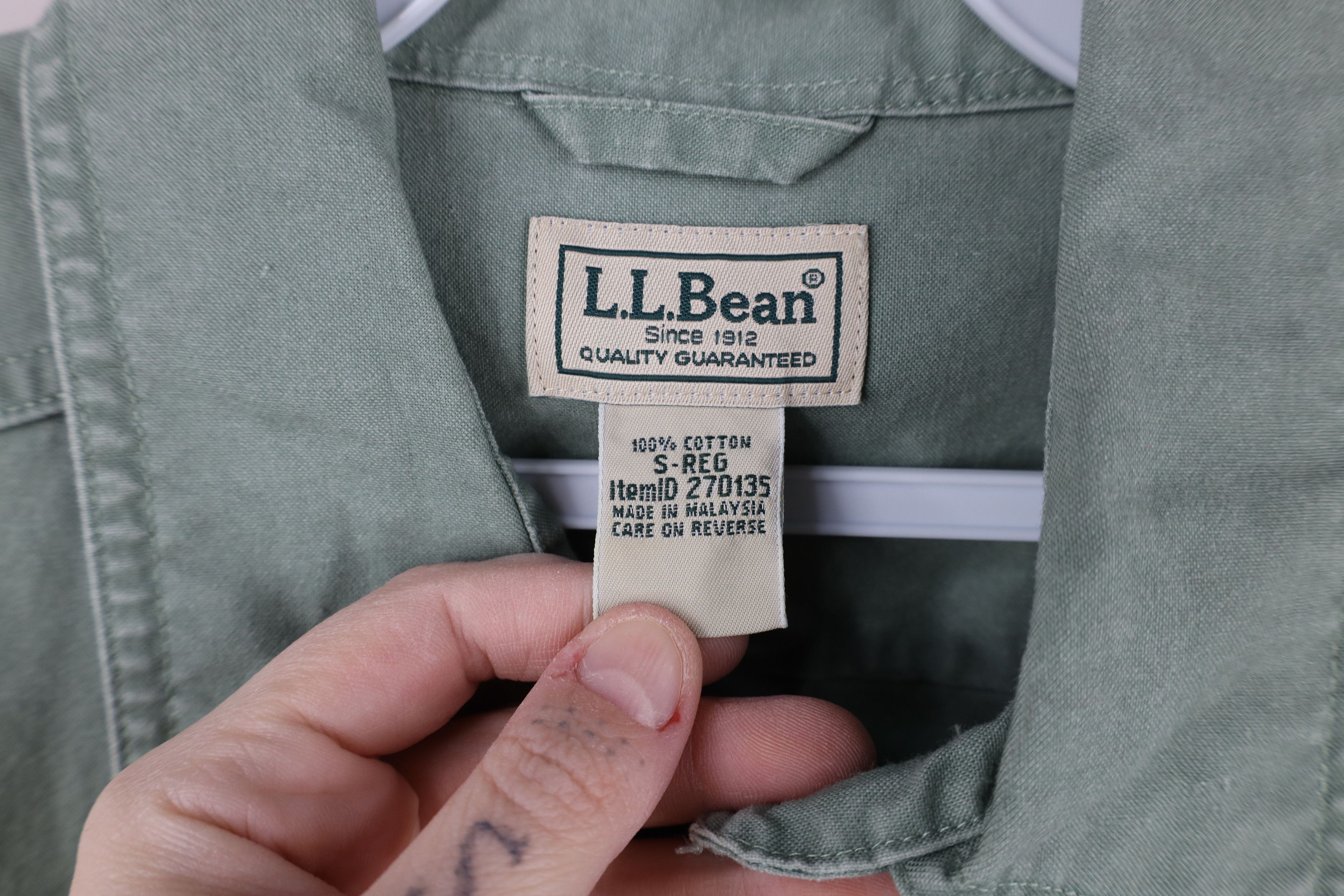 L.L. Bean × Vintage Vintage 90s LL Bean Safari Bush Collared Button Shirt Green Size US S / EU 44-46 / 1 - 7 Thumbnail