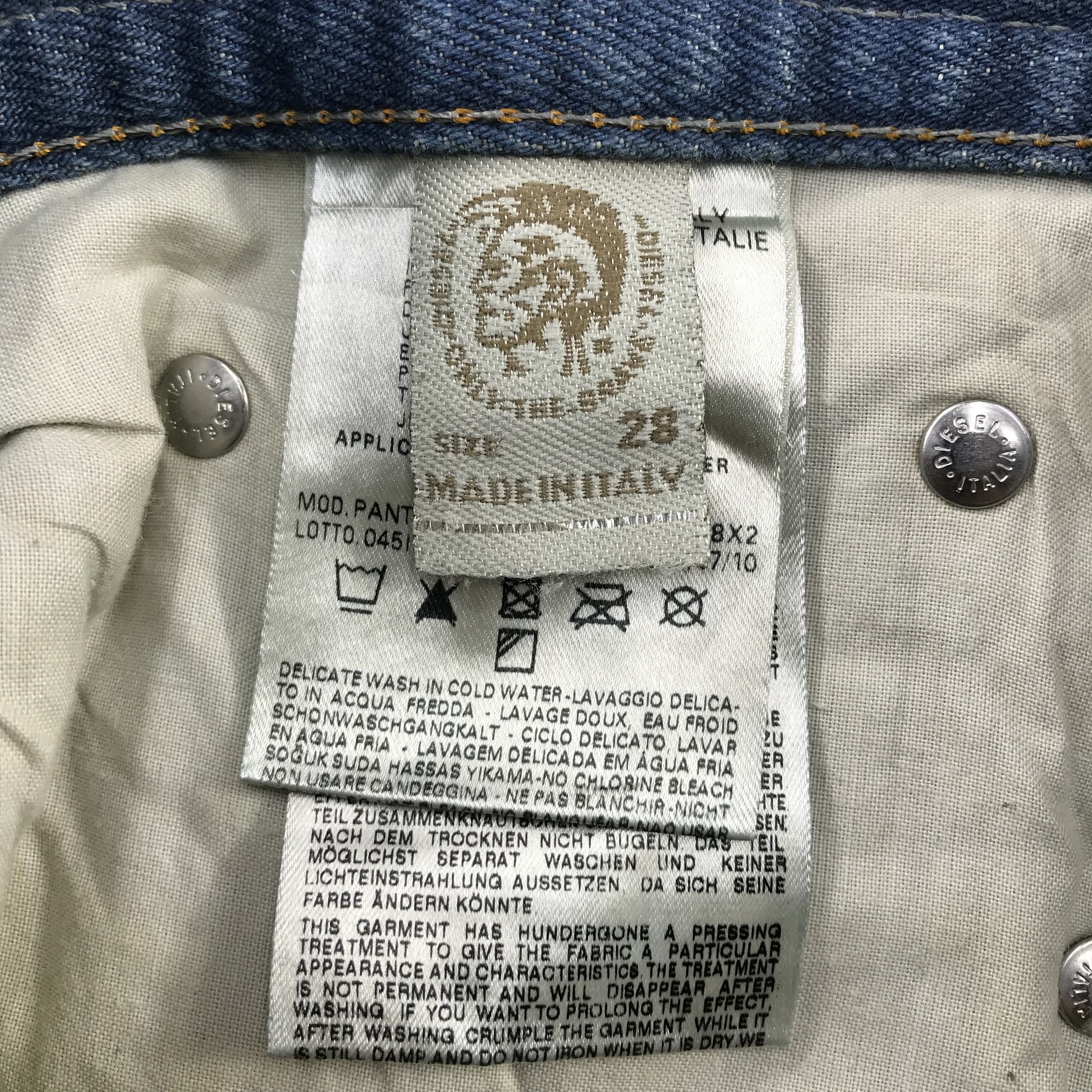 Diesel Diesel Thavar Slim Skinny Jeans Blue Distress Denim KJ3459 Size US 28 / EU 44 - 18 Thumbnail