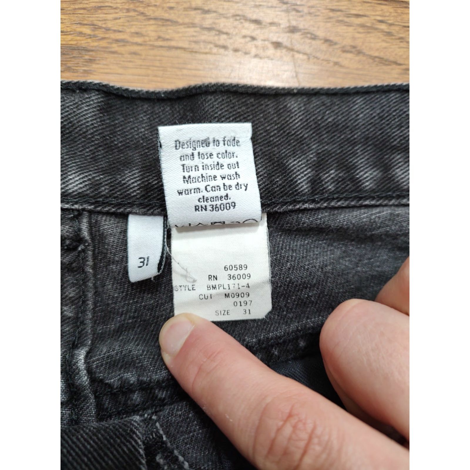 Calvin Klein VINTAGE Calvin Klein USA Made Jeans Mens 30x33 Black Denim 5-Pocket Straight Zip Calv in Easy Fit 80s 90s Retro Designer Size US 30 / EU 46 - 7 Thumbnail