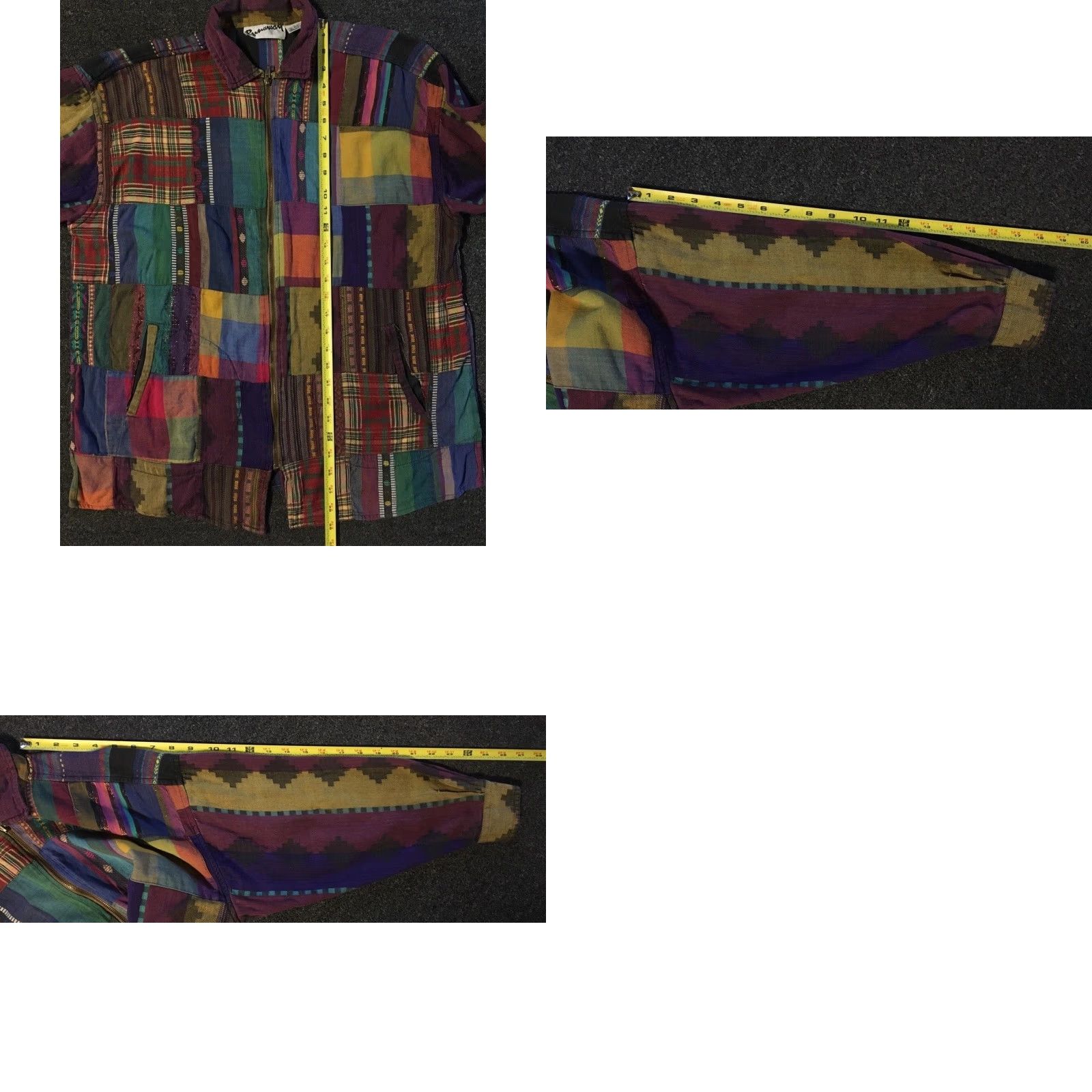Vintage VINTAGE Aztec Patchwork Zip Shirt L Purple Cotton Women Button-Up Short Sleeve 80s 90s Grunge Vaporwave Abstract Art Surf Skate Built-In Size L / US 10 / IT 46 - 9 Thumbnail