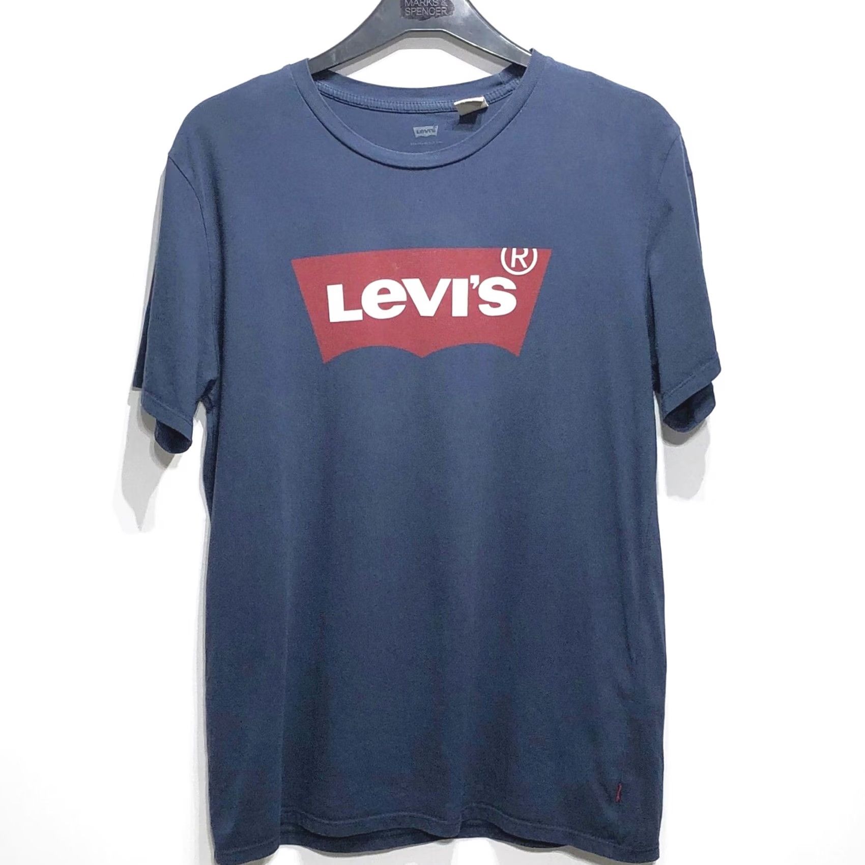 Levi's Levi’s T Shirt Medium Mens Blue Short Sleeve Crew Neck Logo Regular Fit Used Size US M / EU 48-50 / 2 - 2 Thumbnail