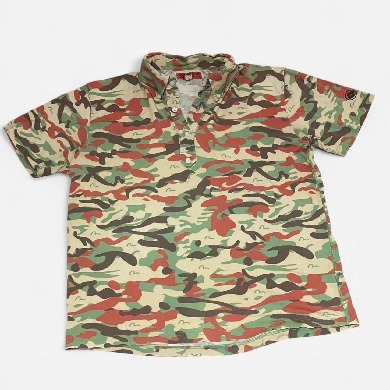 Evisu VINTAGE EVISU YAMANE 100% cotton camo polo shirt Size US L / EU 52-54 / 3 - 3 Thumbnail