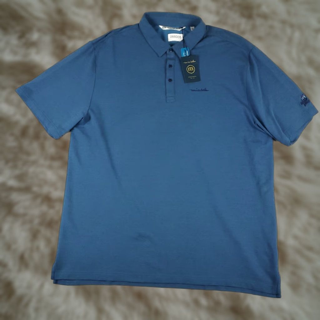 TravisMathew Travis Mathew Polo Shirt Mens 2XL Blue Golf Casual Short Sleeve Shirt Size US XXL / EU 58 / 5 - 1 Thumbnail