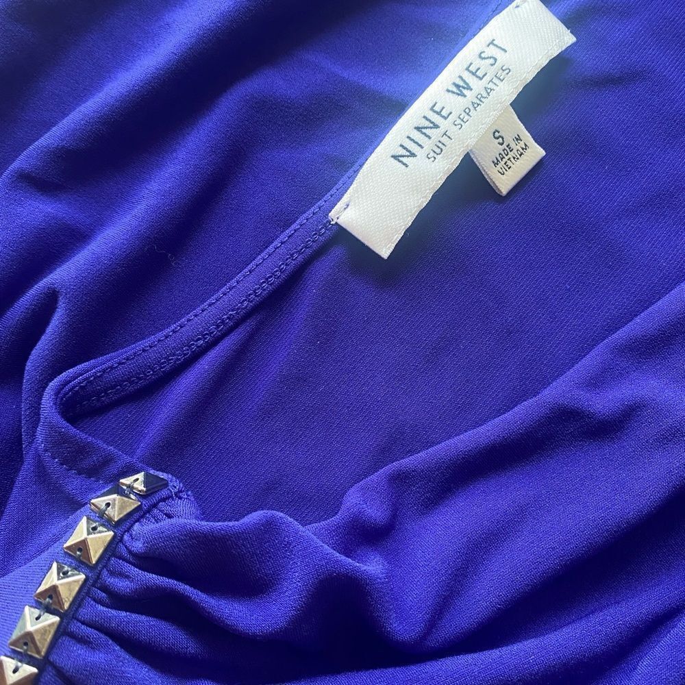 Nine West Nine West Draped Sleeveless Blouse | Size S | Purple Suit To Size S / US 4 / IT 40 - 3 Thumbnail