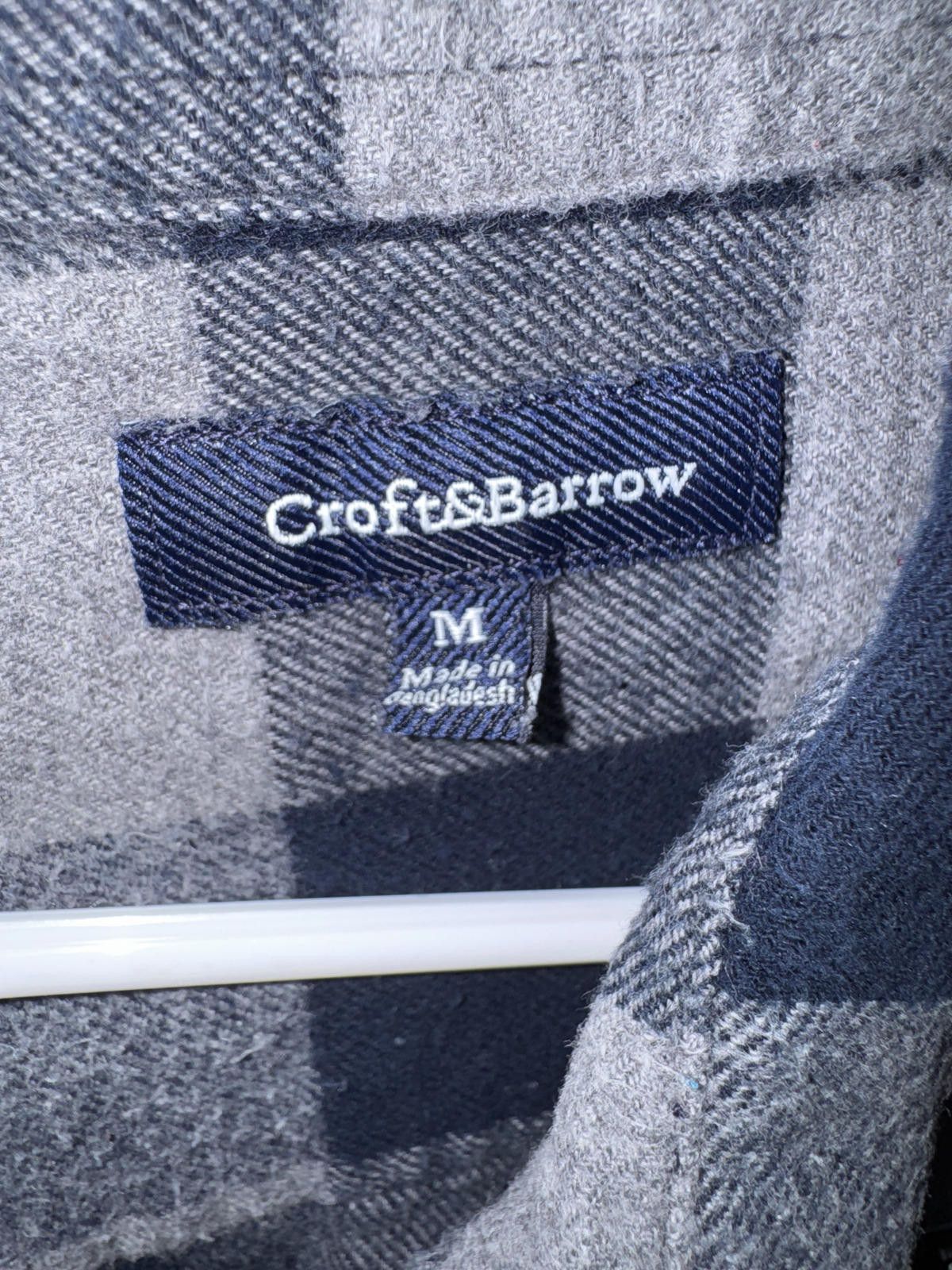 Croft & Barrow Men's Croft & Barrow Medium Flannel Plaid Button-Down Size US M / EU 48-50 / 2 - 2 Thumbnail