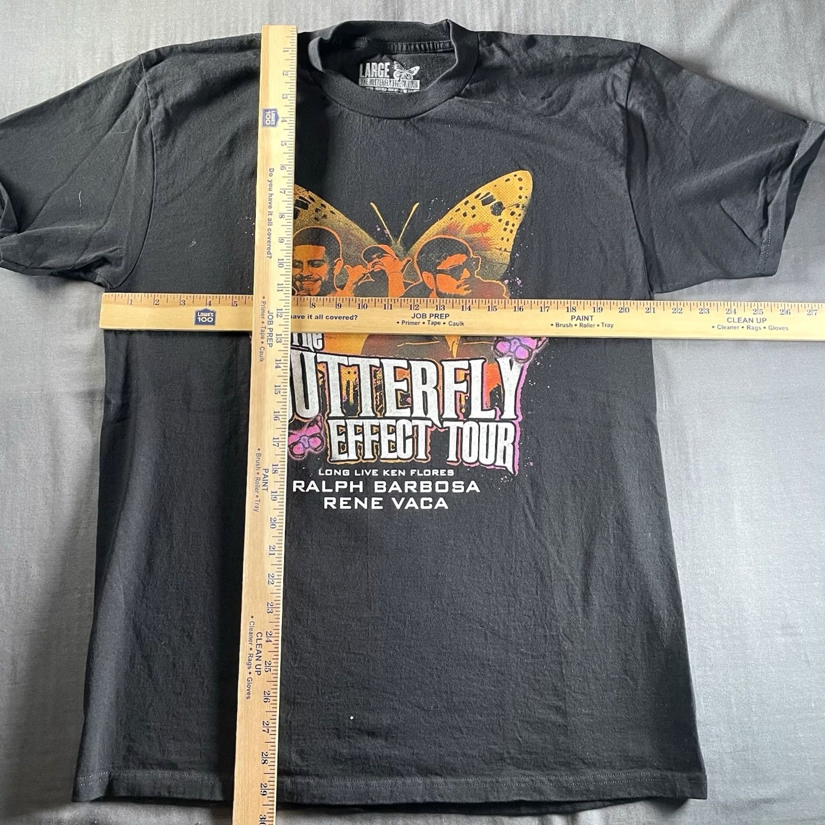 Vintage Rene Vaca Shirt Mens Large Comedian Vaca Studios T-Shirt Butterfly Black 2019 The Butterfly Effect Tour Mens Size US L / EU 52-54 / 3 - 4 Thumbnail