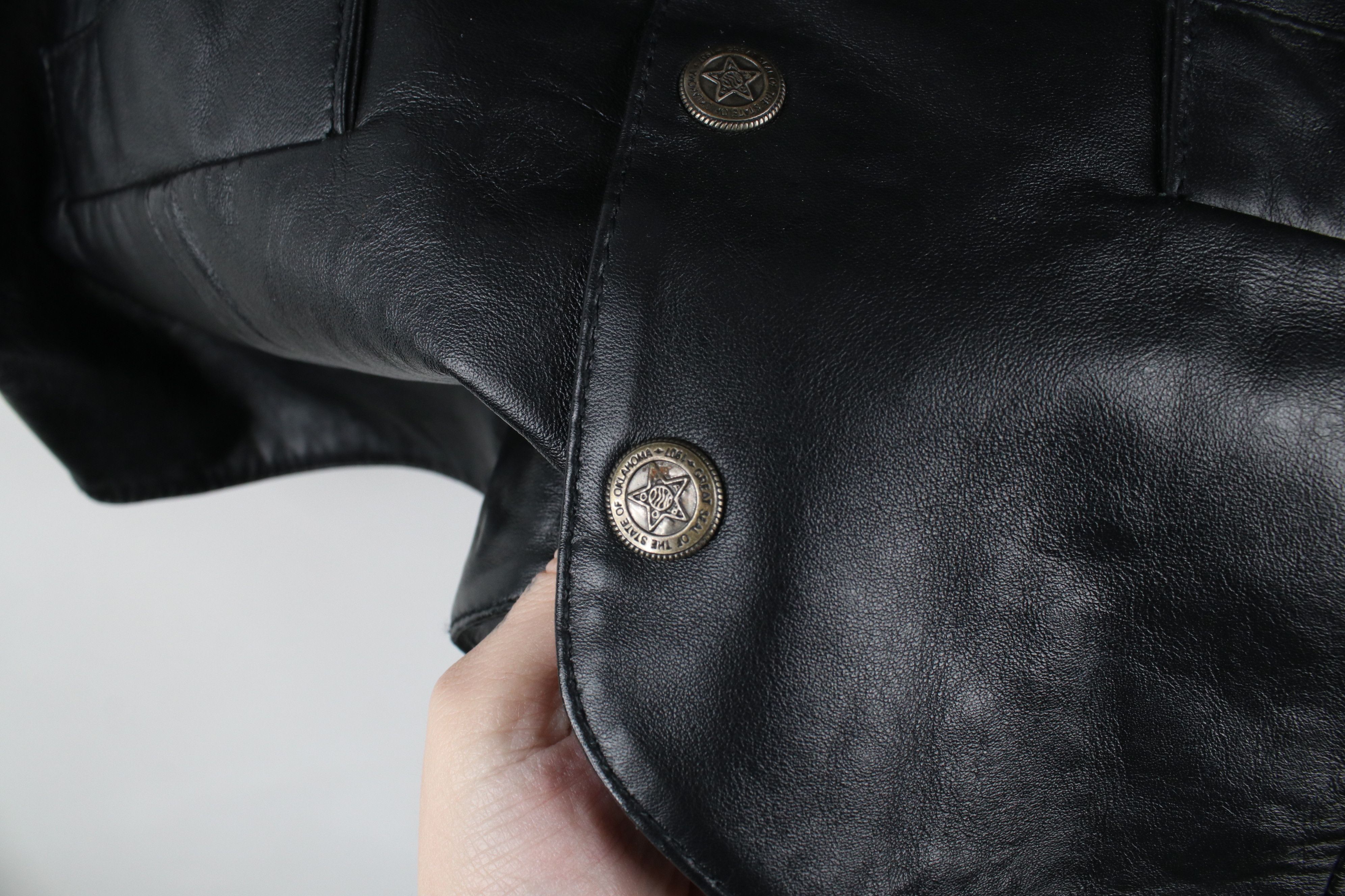 Vintage Vintage 90s Scully Leather Western Button Vest Jacket Black Size US L / EU 52-54 / 3 - 5 Thumbnail