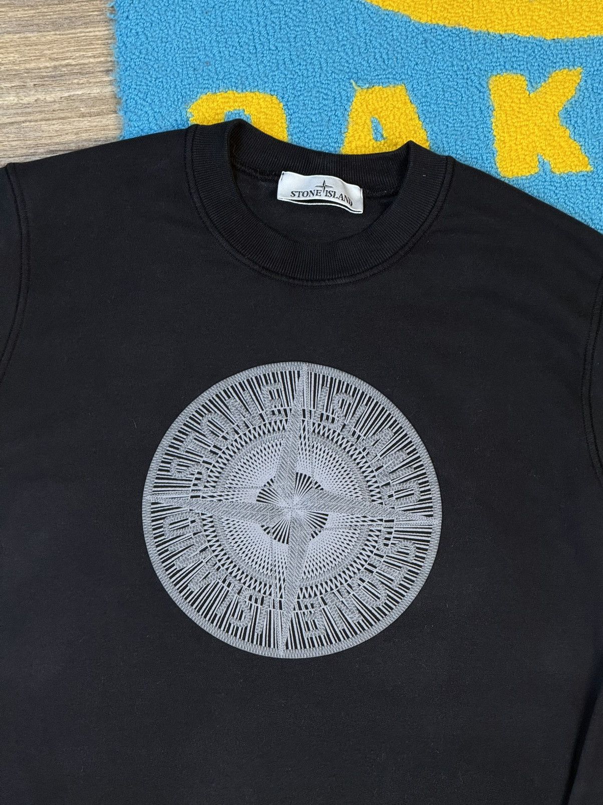 Stone Island Stone Island Rubberized Logo Black Sweatshirt Size US S / EU 44-46 / 1 - 2 Thumbnail