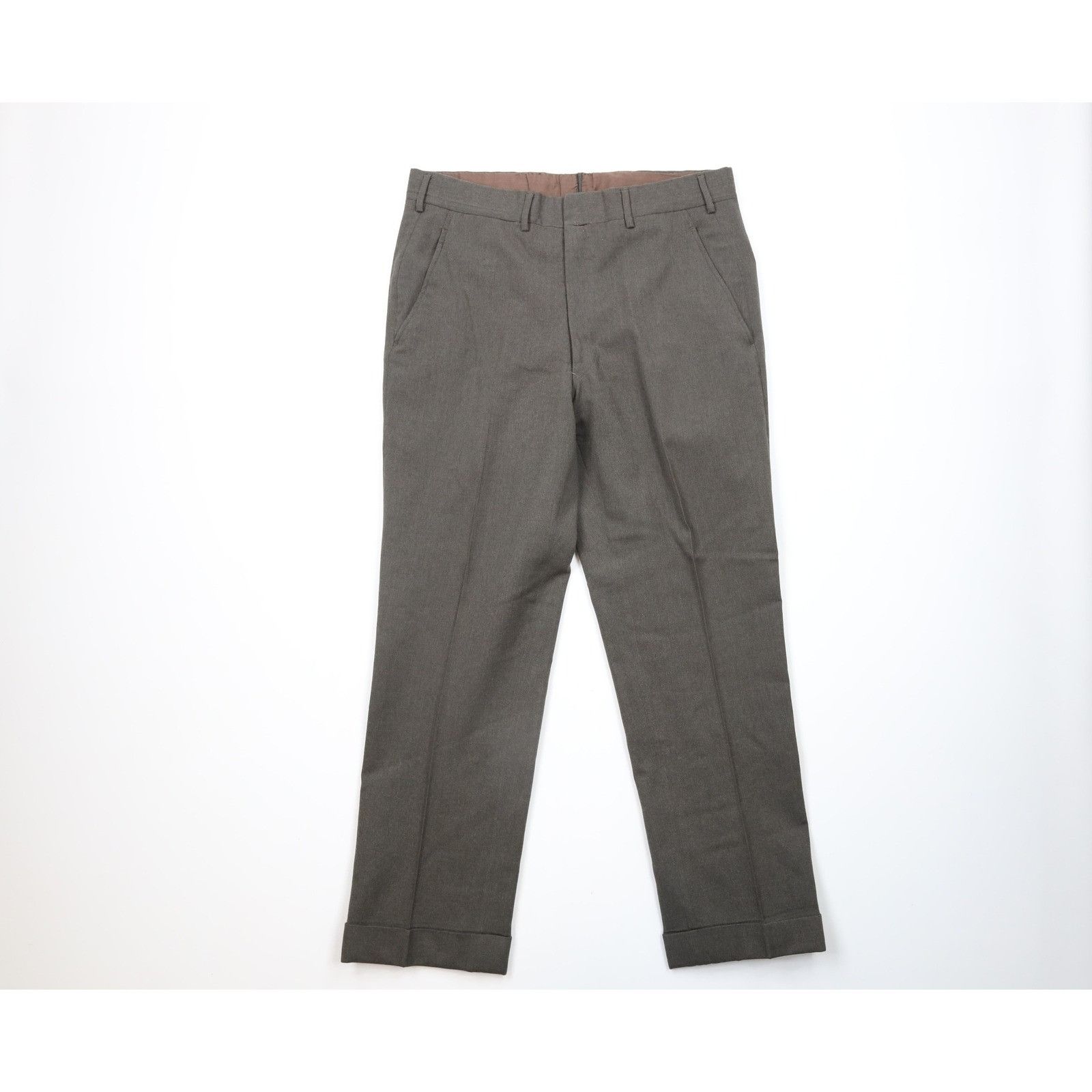 Brooks Brothers × Vintage Vintage 70s Brooks Brothers Wool Cuffed Chino Pants Size US 34 / EU 50 - 1 Thumbnail