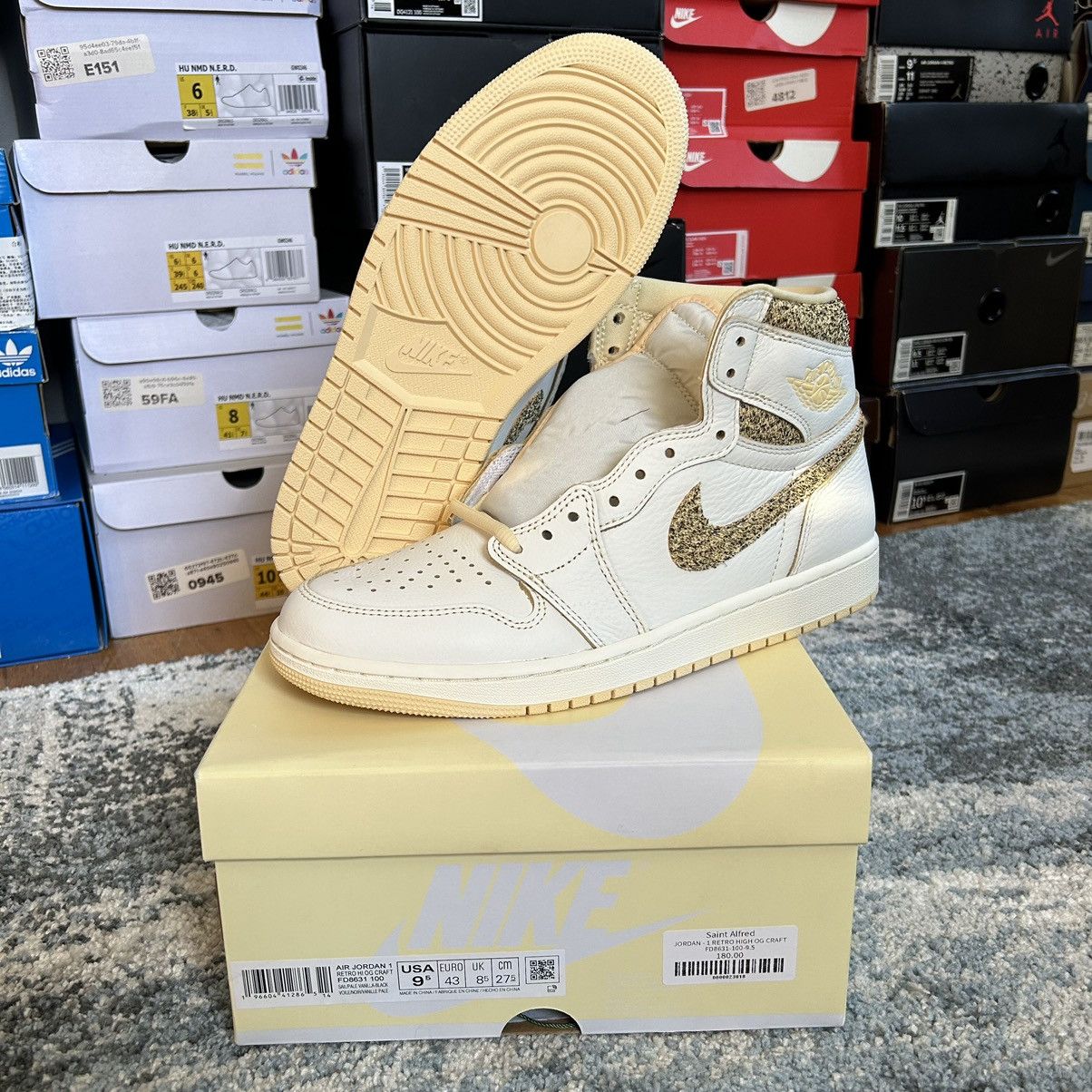 Jordan Brand × Nike AJ1 HiGH CRAFT ViBRATiONS OF NAiJA SAiL PALE VANiLLA CREAM Size US 9.5 / EU 42-43 - 1 Thumbnail