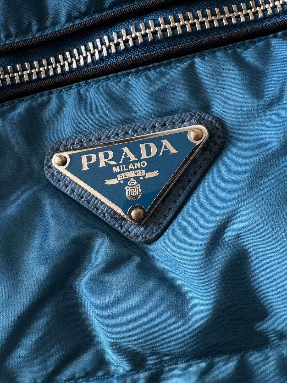 Prada 🔥🔥 Prada Blue Nylon Gabardine Vest Size US L / EU 52-54 / 3 - 6 Thumbnail