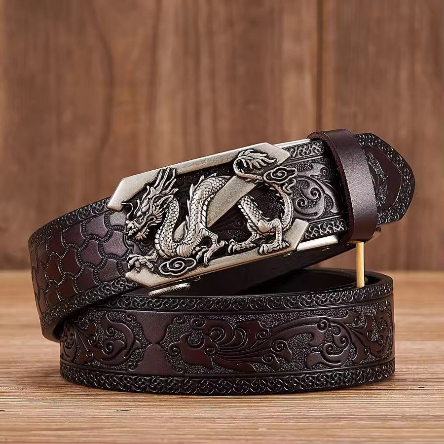 105 cm Vintage-Inspired Dragon Premium Split Leather