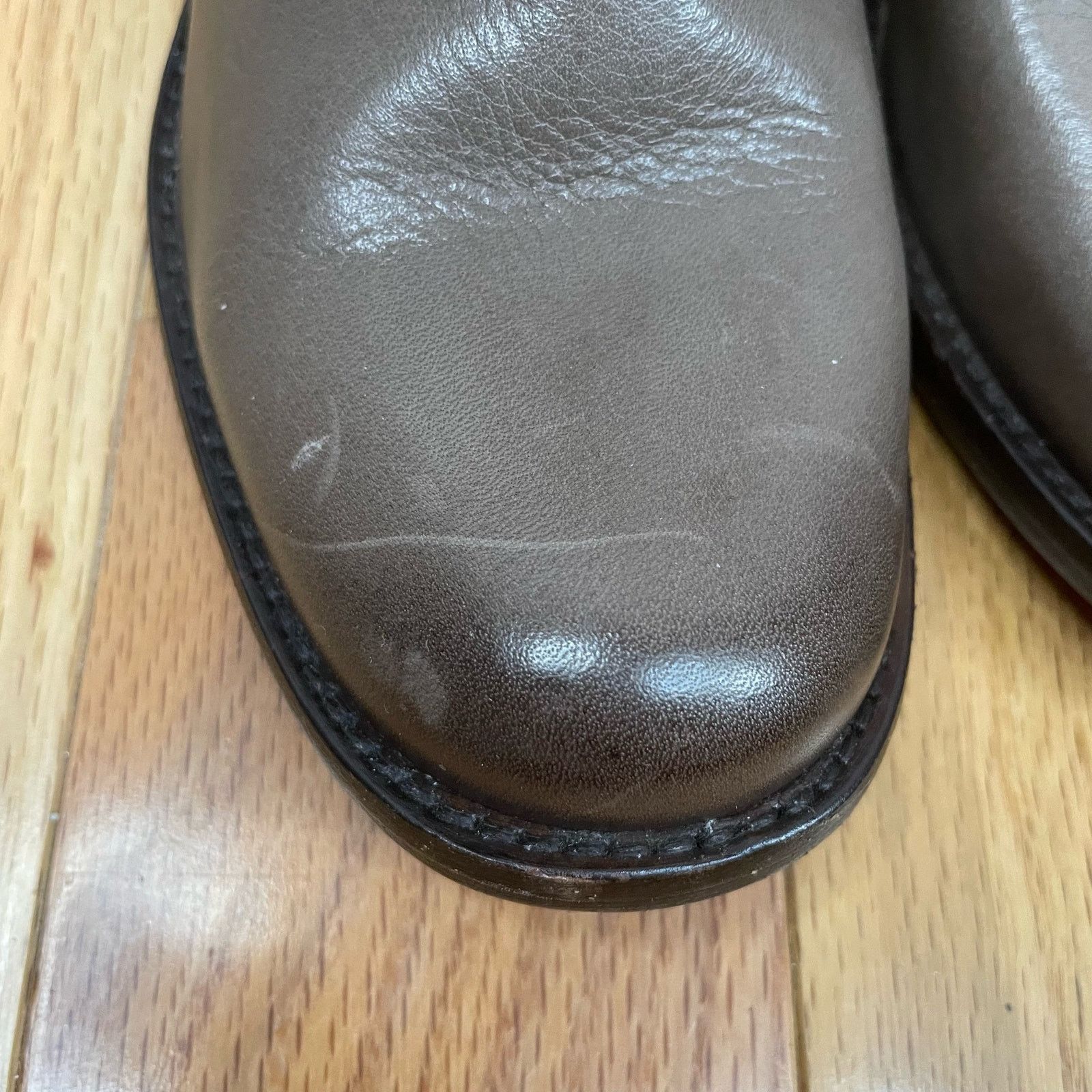 Frye Frye Harness Boots 6B Gray Moto Leather Round Toe Zip Women Size US 6 / IT 36 - 3 Thumbnail