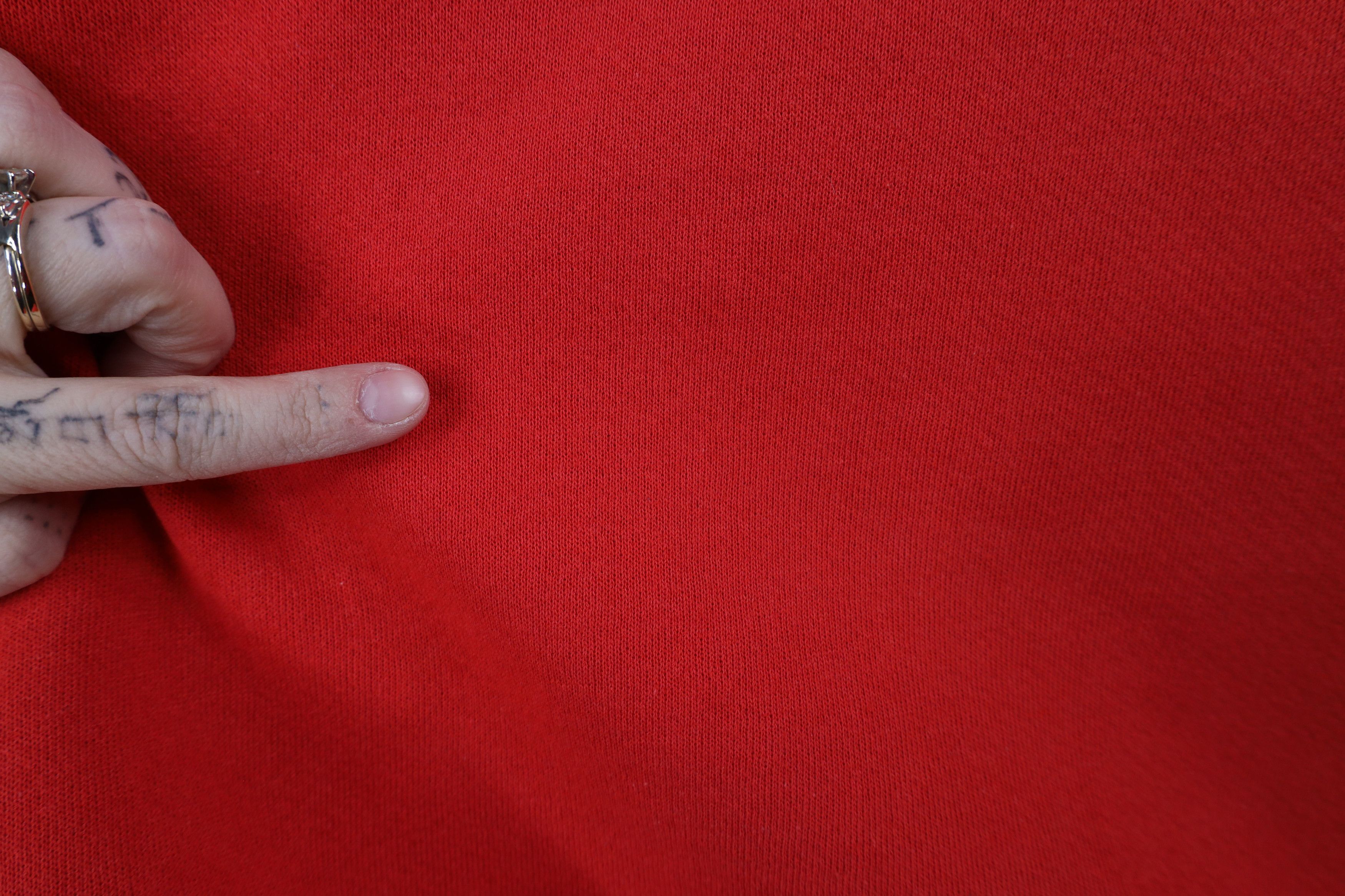 Vintage Vintage 90s State University Short Sleeve Sweatshirt Red Size US L / EU 52-54 / 3 - 7 Thumbnail