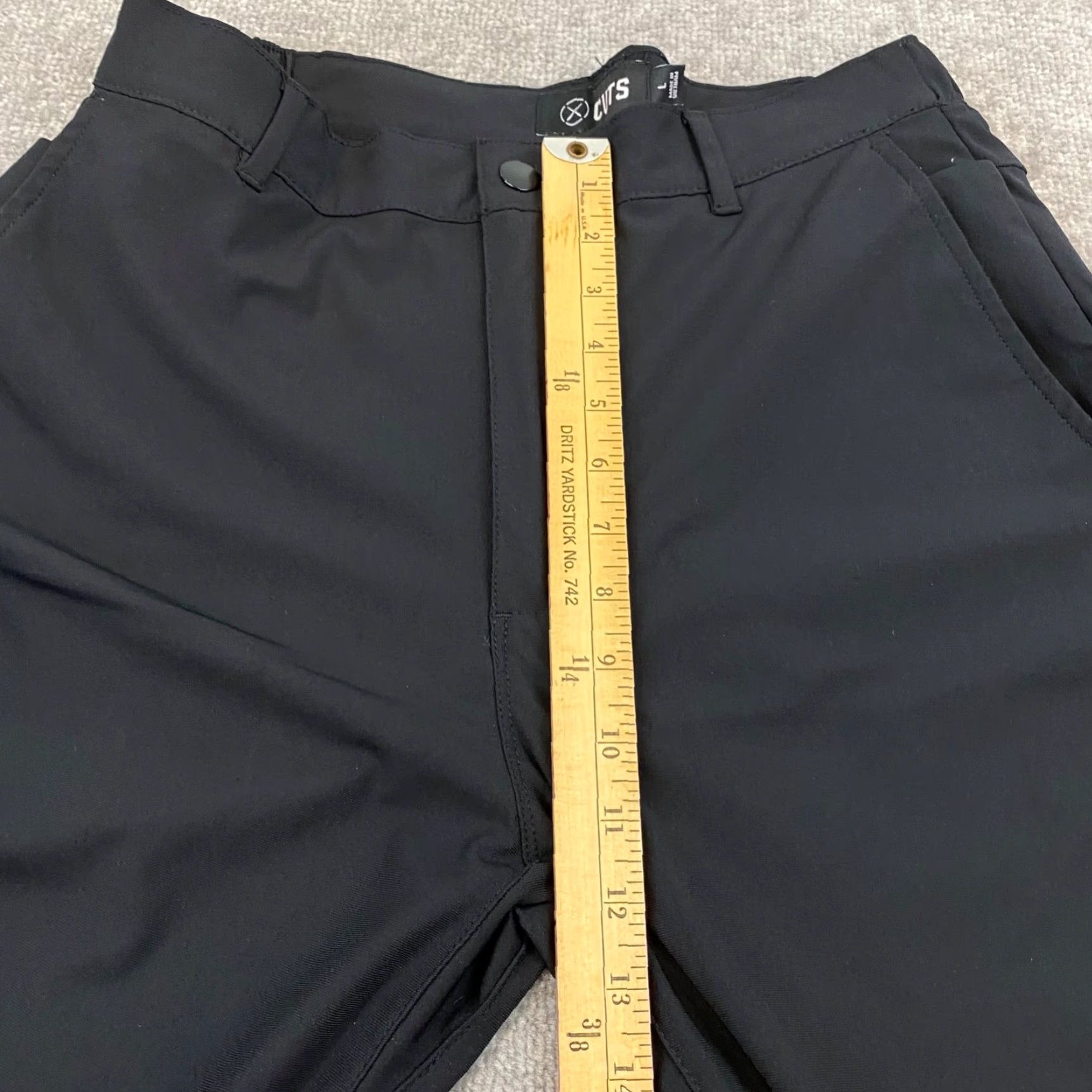 UES Clothing Cuts Clothing AO Pants Mens Large Slim Fit Black 32x27.5 Jogger Slim Tapered 5-Pocket Zipper Logo Embroidered L1085 Size US 33 - 7 Thumbnail