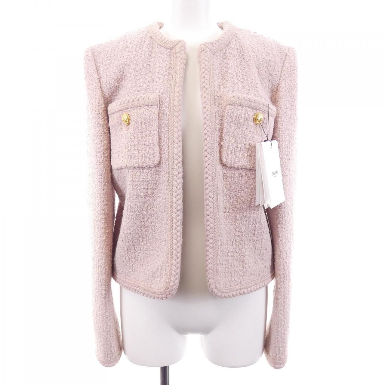 Celine Celine CELINE Collarless Jacket Others Outerwear 2V18N764L DUTY FREE for USA Size ONE SIZE - 1 Thumbnail