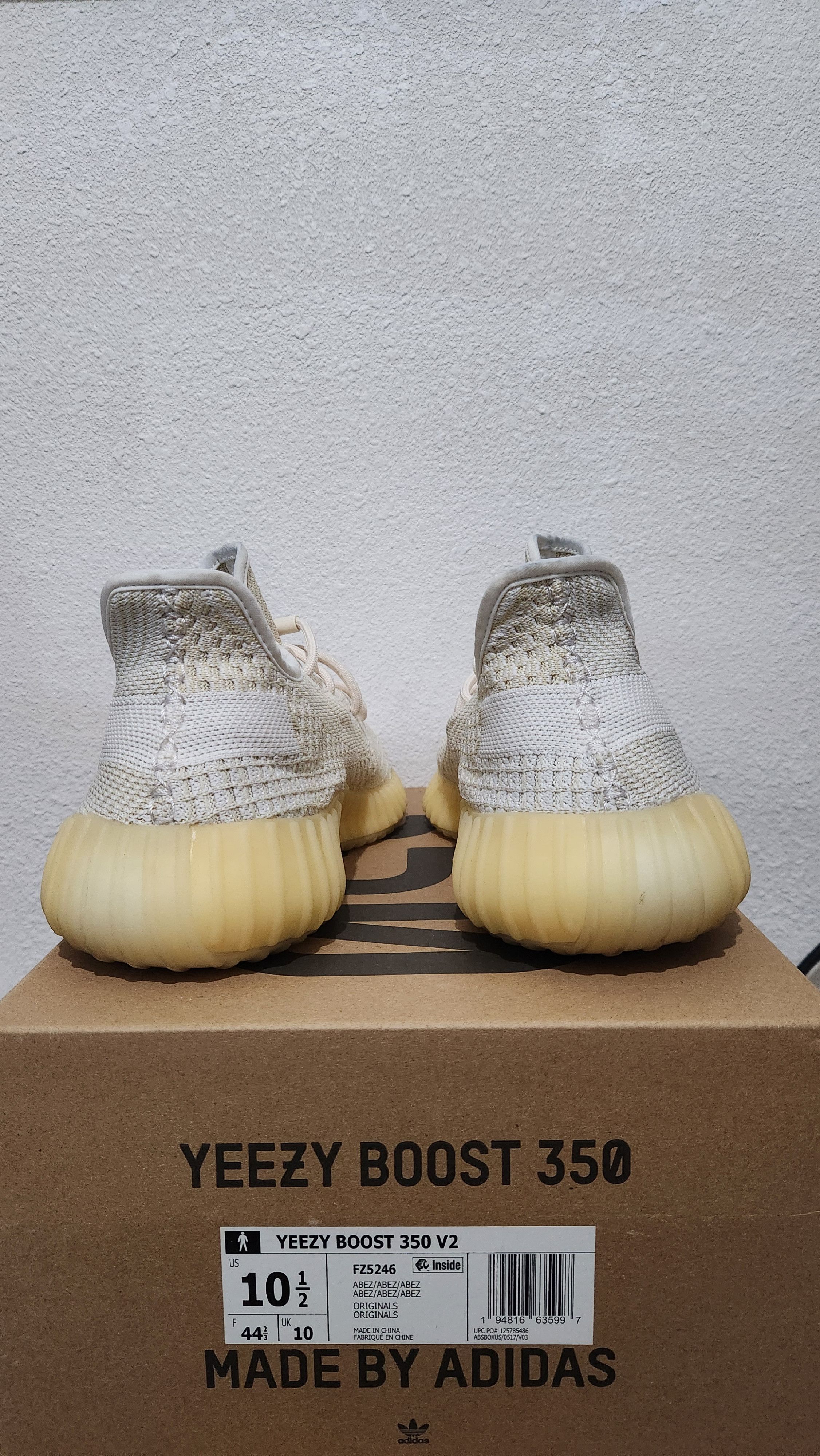 Adidas Adidas Yeezy Boost 350 v2 Abez "Natural" Size US 10.5 / EU 43-44 - 4 Thumbnail
