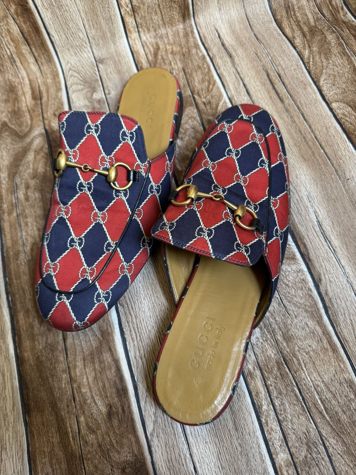 Gucci Rhombus Royal princetown mules Size US 8.5 / EU 41-42 - 8 Thumbnail