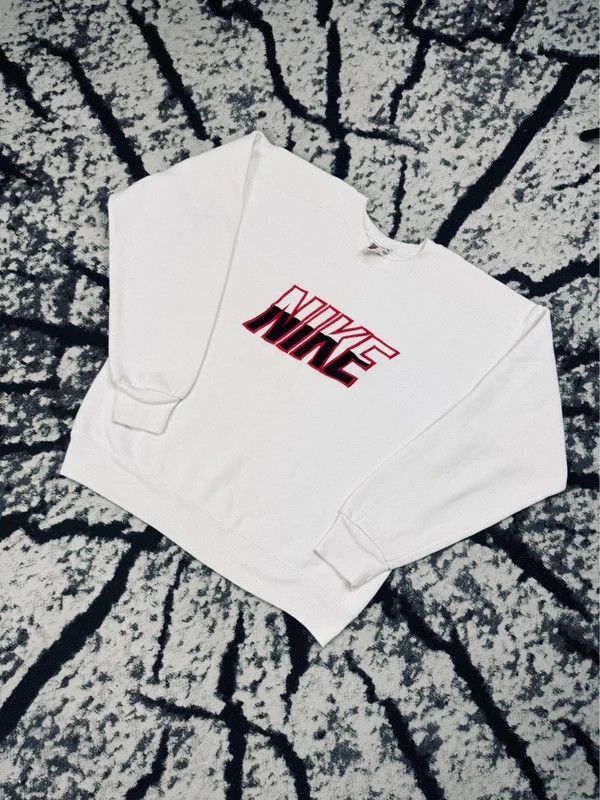 Nike Vintage Nike Spellout crewneck sweatshirt white logo S Size US S / EU 44-46 / 1 - 2 Thumbnail