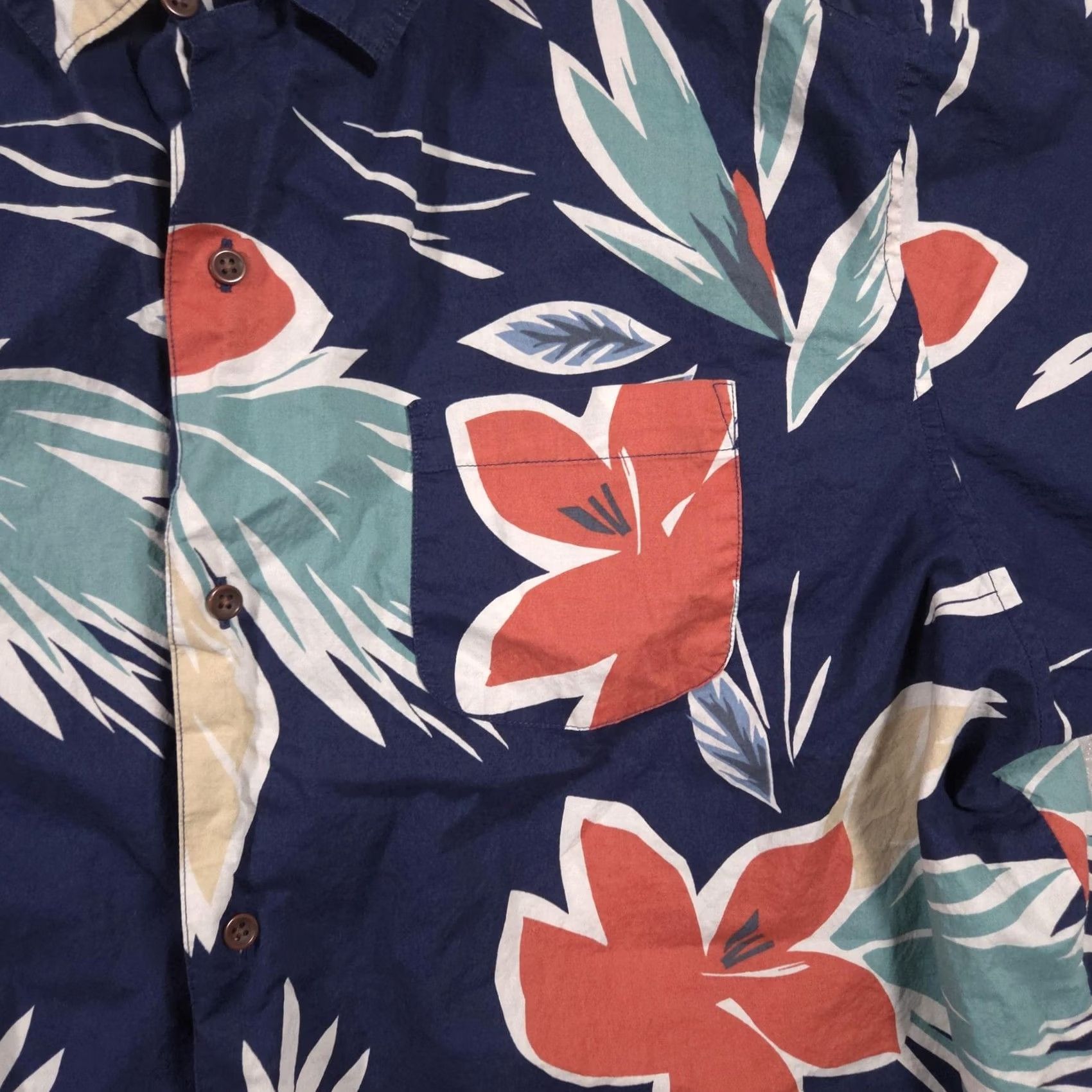 Lands' End Lands' End Shirt Mens XL Multicolor Floral Hawaiian Button Front Short Sleeve Casual Size US XL / EU 56 / 4 - 4 Thumbnail