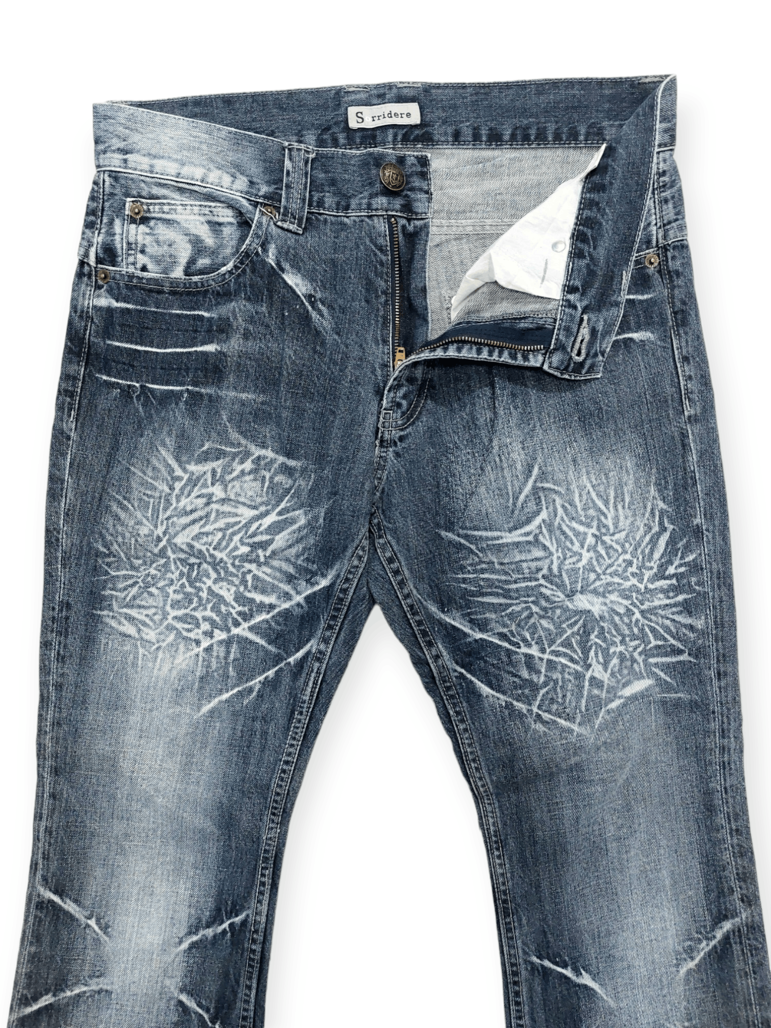 Other 🔥SORRIDERE🔥 Punk Style Flare Bootcut Denim Jeans Size US 31 - 4 Thumbnail