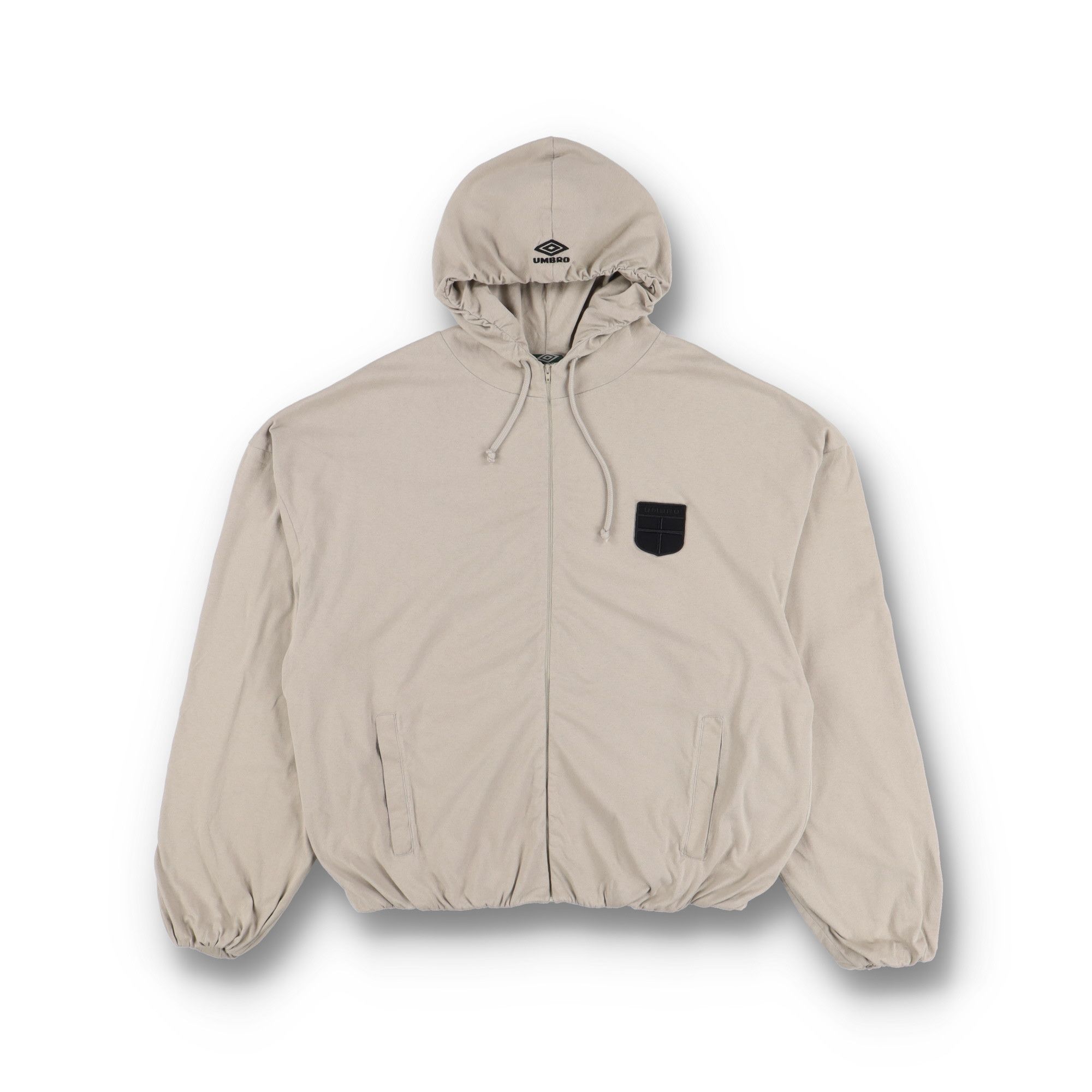 Slam Jam × Umbro Beige Crest Logo Oversized Zip Hoodie Size US XL / EU 56 / 4 - 1 Thumbnail