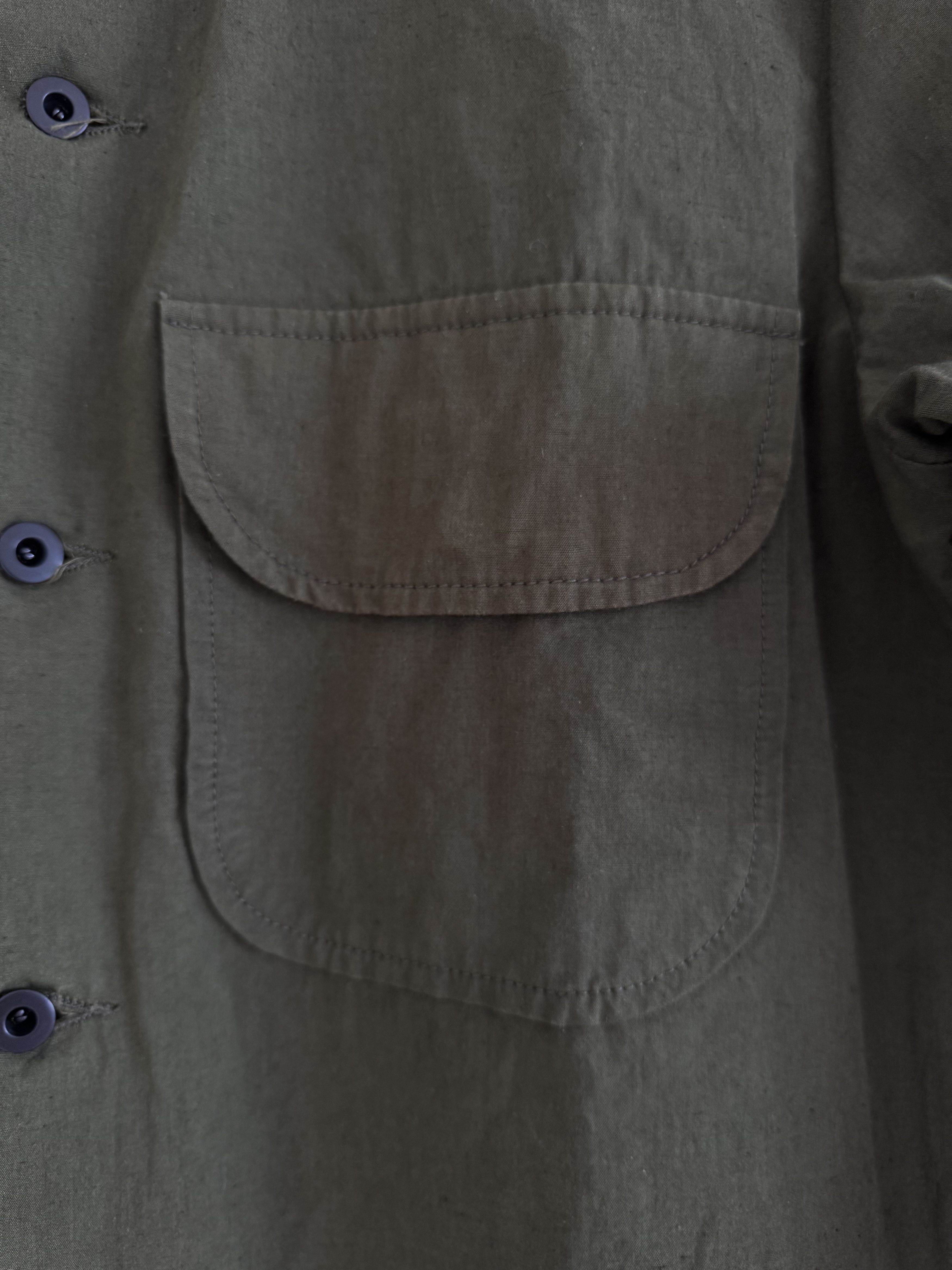 Evan Kinori Evan Kinori Field Shirt Cotton/Hemp Typewriter Cloth Olive Size US S / EU 44-46 / 1 - 11 Thumbnail